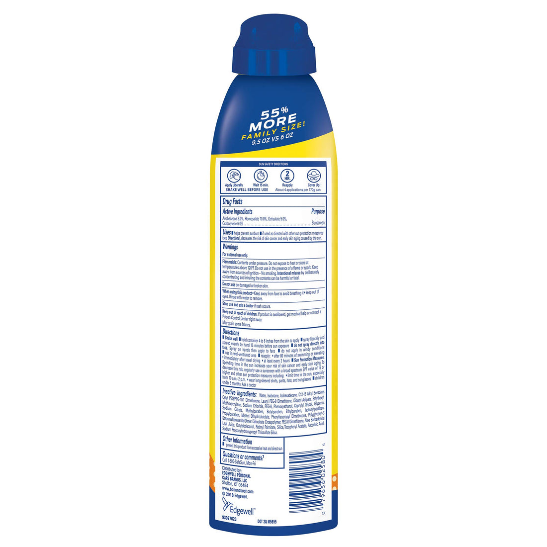 Banana Boat Kids Sport Tear-Free Sunscreen Spray, Spf 50, 9.5 Ounce