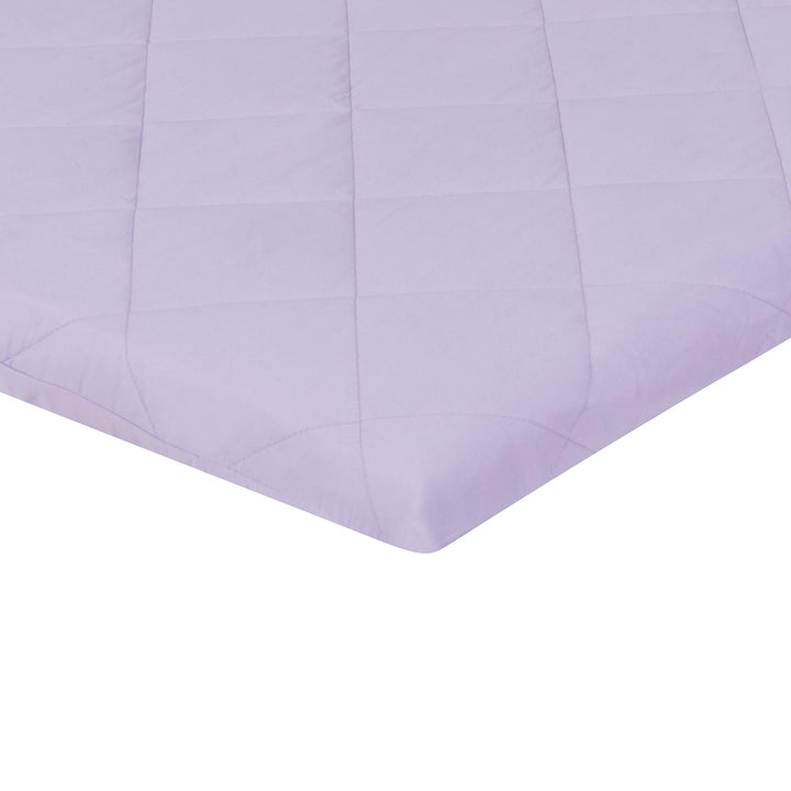 Pastel Lavender Purple Pack n Play Quilted Mattress Sheet – Ultra-Soft, Comfortable Portable Crib Mattress Sheet for Baby Girls; Playpen Mattress or Mini Crib Fitted Sheet with Quilted Top