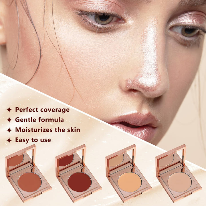 Colored Clay CC Undereye Corrector, Color Corrector for Dark Circles with Brush, Under Eye Concealer, Conceal & Brighten Dark Circles, Under Eye Hydrating Concealer (Light skin, 1)