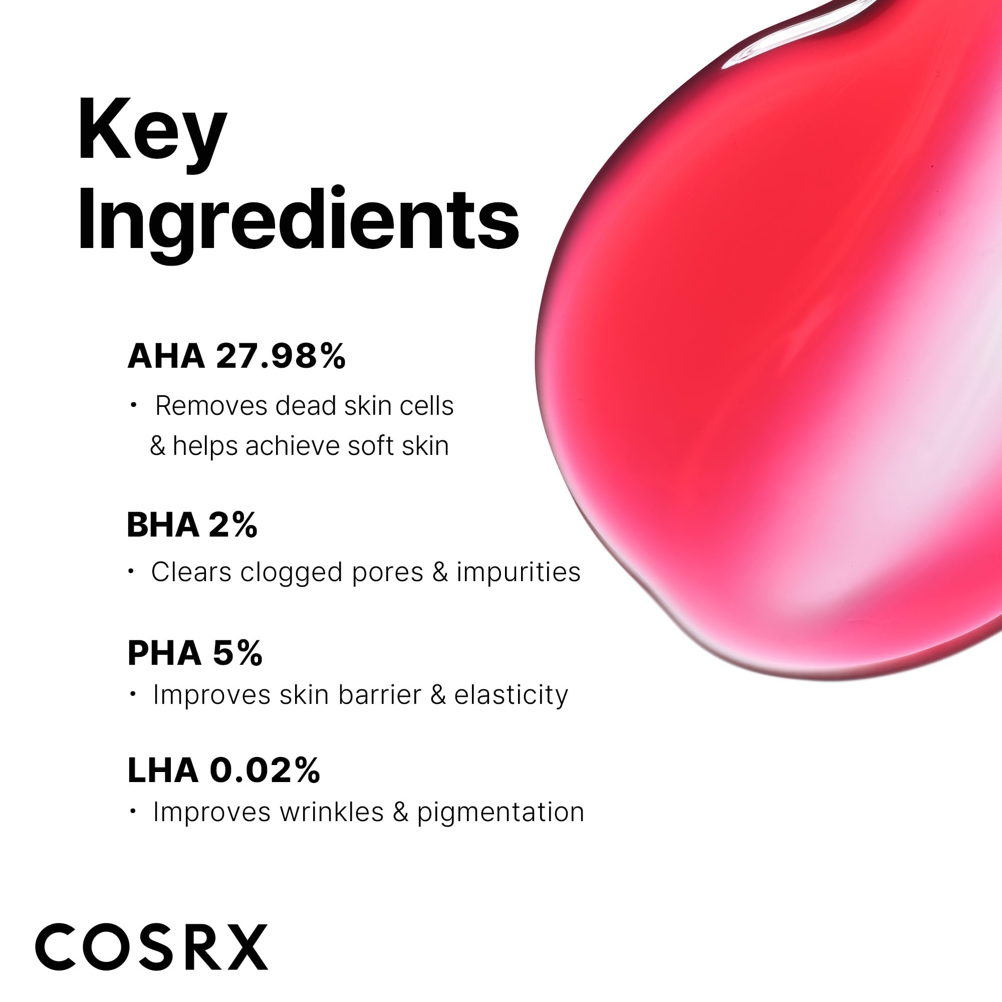 COSRX AHA BHA PHA LHA 35% Peel 1.01 fl. oz / 30 ml, Chemical Exfoliating Peeling Gel for Dull, Rough, Oily Skin with Clogged Pores & Dead Skin Cells, Highly Concentrated, Korean Skin Care
