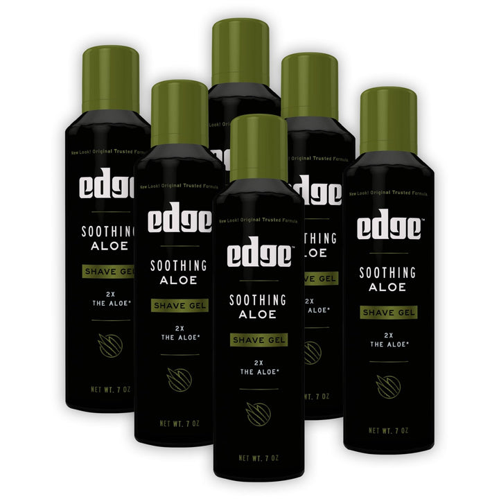 Edge Shave Gel, Soothing Aloe, 7 Ounce (Pack of 6)