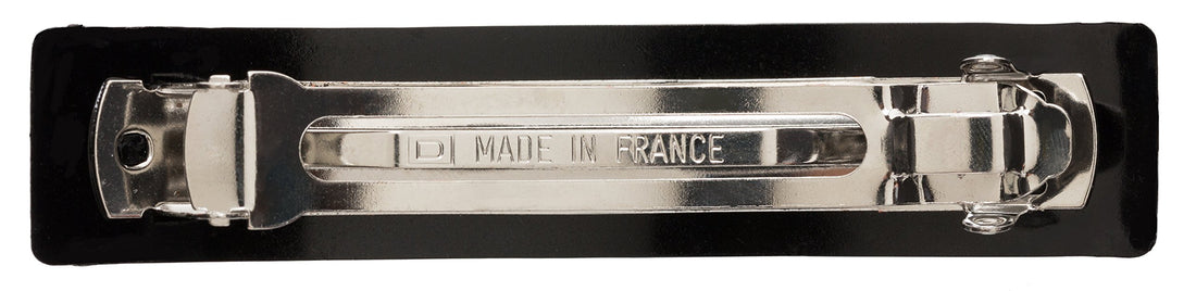 France Luxe Belle Casual Rectangle Barrette Black