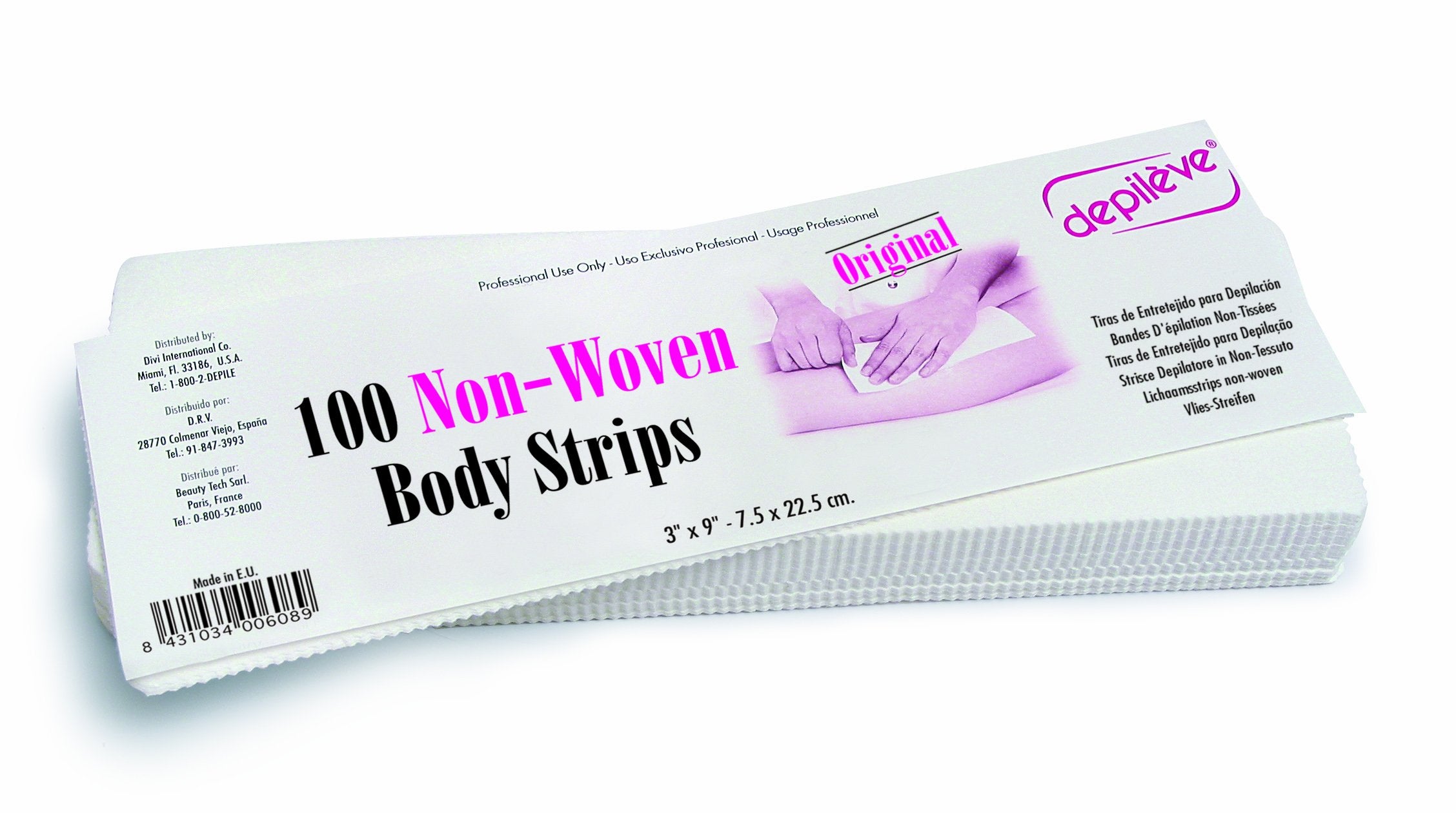 Depileve Non Woven Body Strips, 11 Ounce