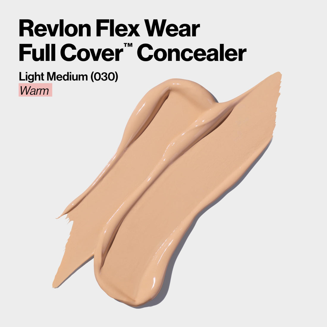 Revlon ColorStay Flex Wear, Full Cover Non-Creasing Concealer, Infused with Hyaluronic Acid & Vitamin E, Flexible Longwear, 030 Light Medium, 0.34 Fl Oz