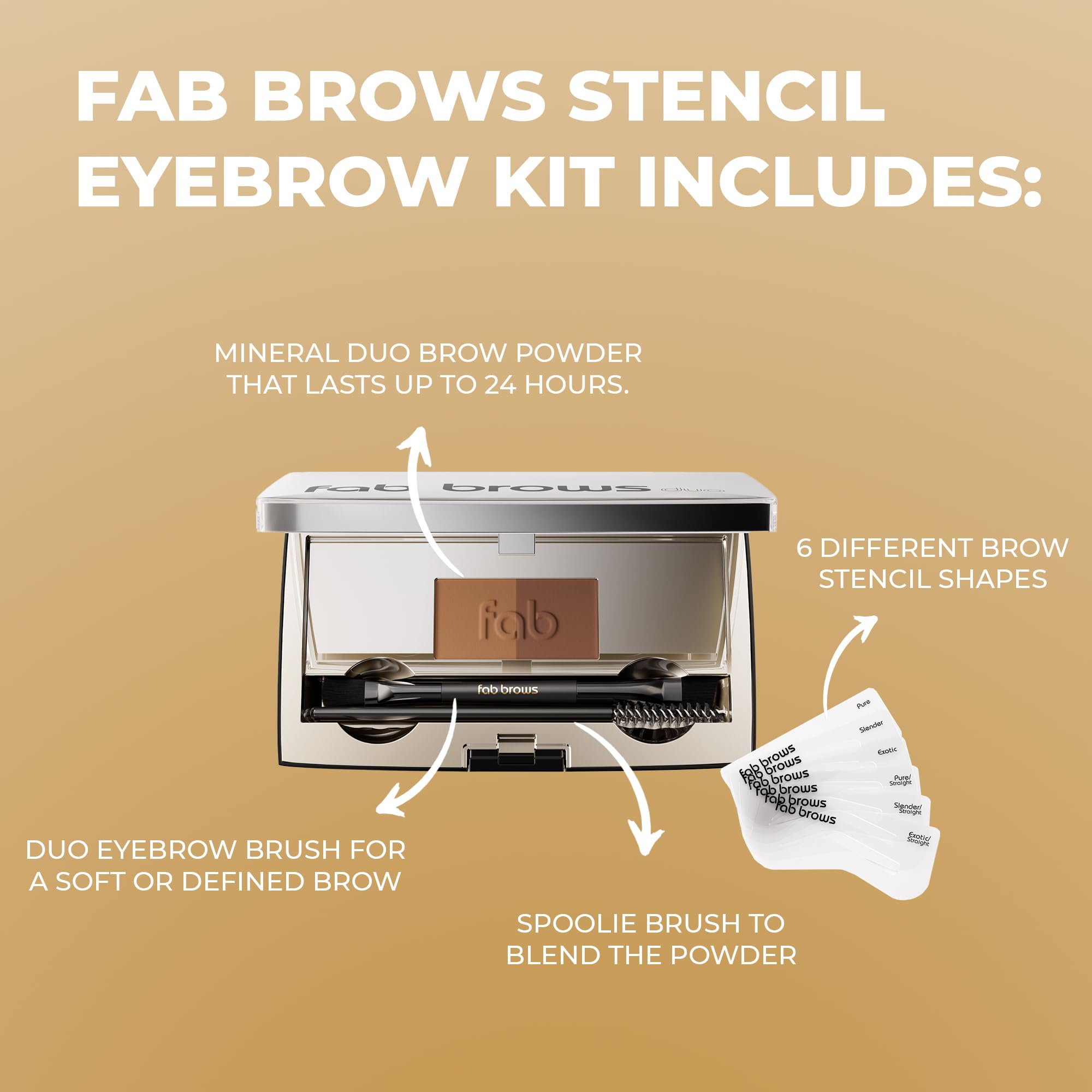 Fab Brows Duo Eyebrow Kit - Light/Medium Brown