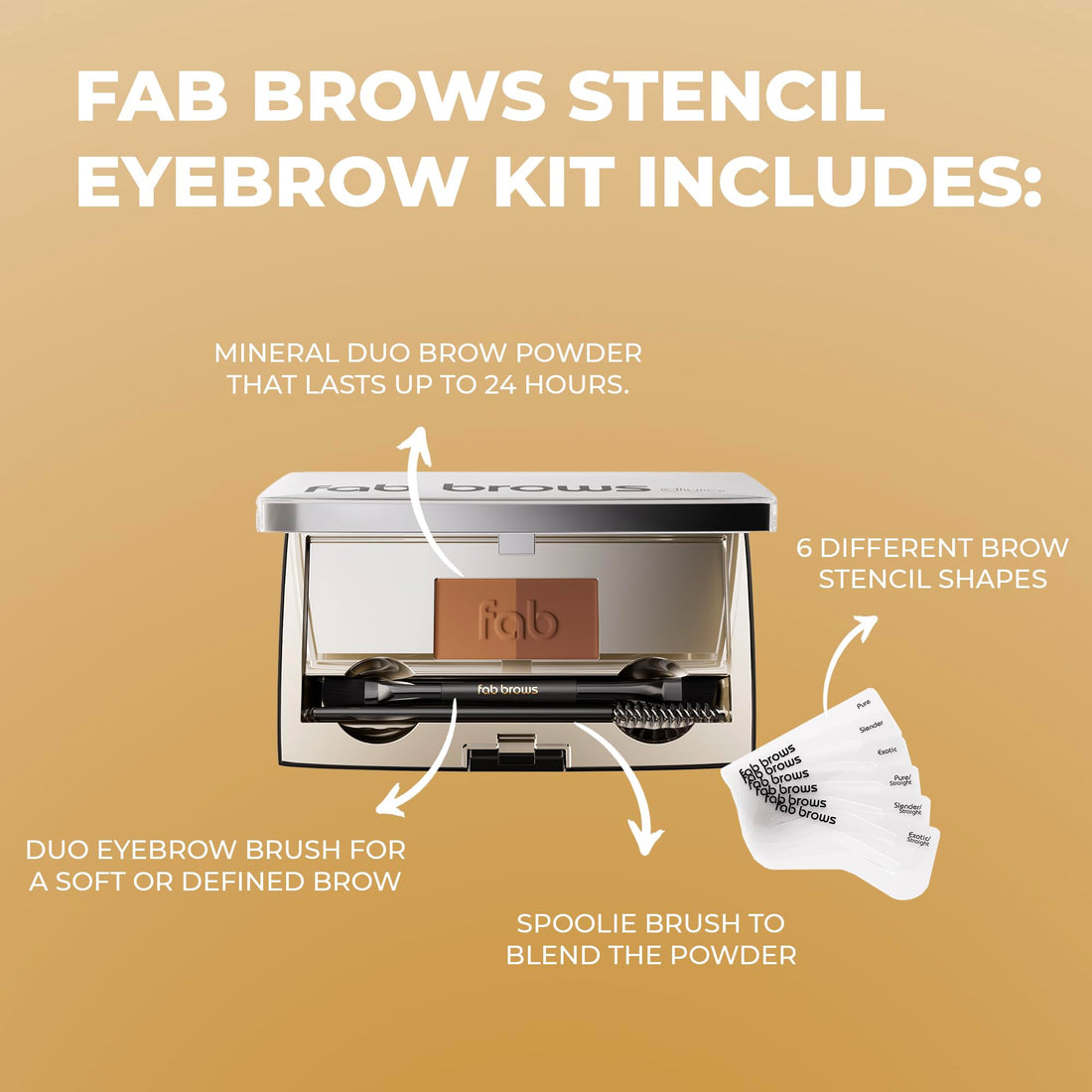 Fab Brows Duo Eyebrow Kit - Light/Medium Brown