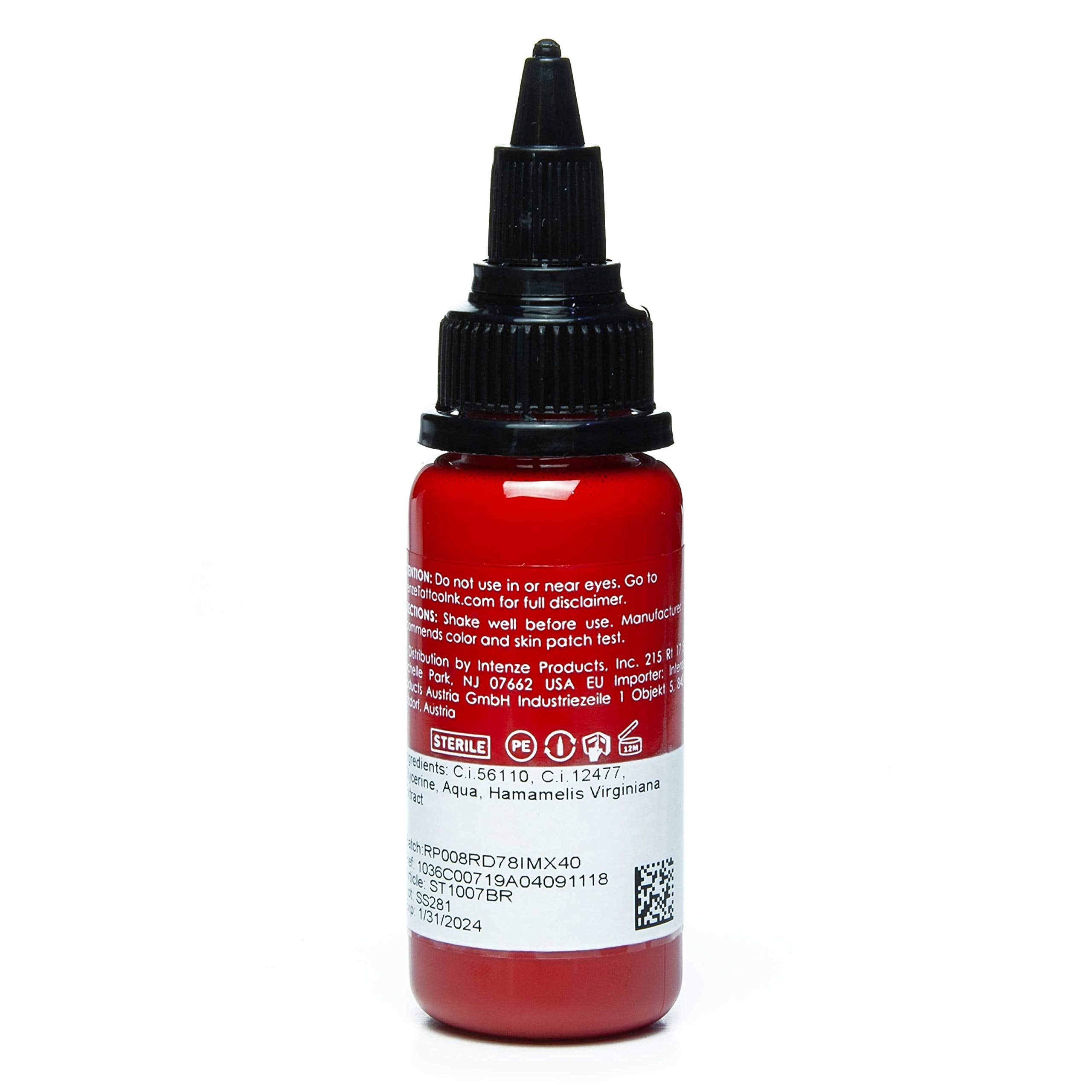 Intenze Tattoo Ink Bright Red 1 oz