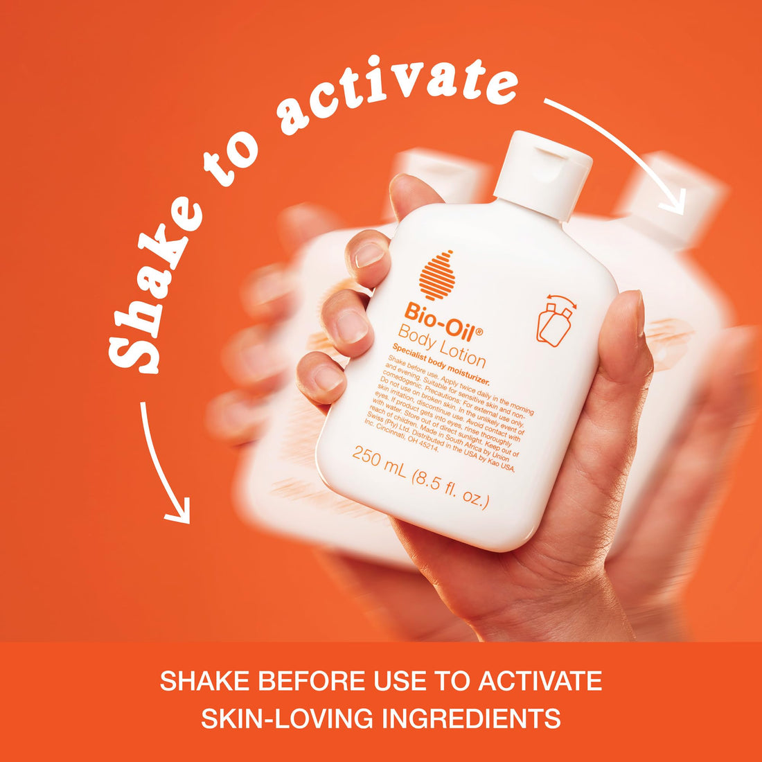 Bio-Oil Moisturizing Body Lotion for Dry Skin, Ultra-Lightweight High-Oil Hydration, with Jojoba Oil, Rosehip Oil, Shea Oil, and Hyaluronic Acid, 8.5 oz