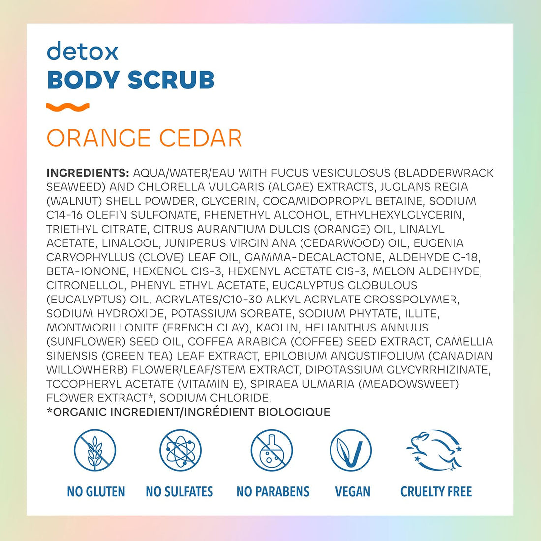 The Seaweed Bath Co. Exfoliating Detox Body Scrub, Refresh Scent (Orange, Eucalyptus & Cedar), 6 fl. oz.