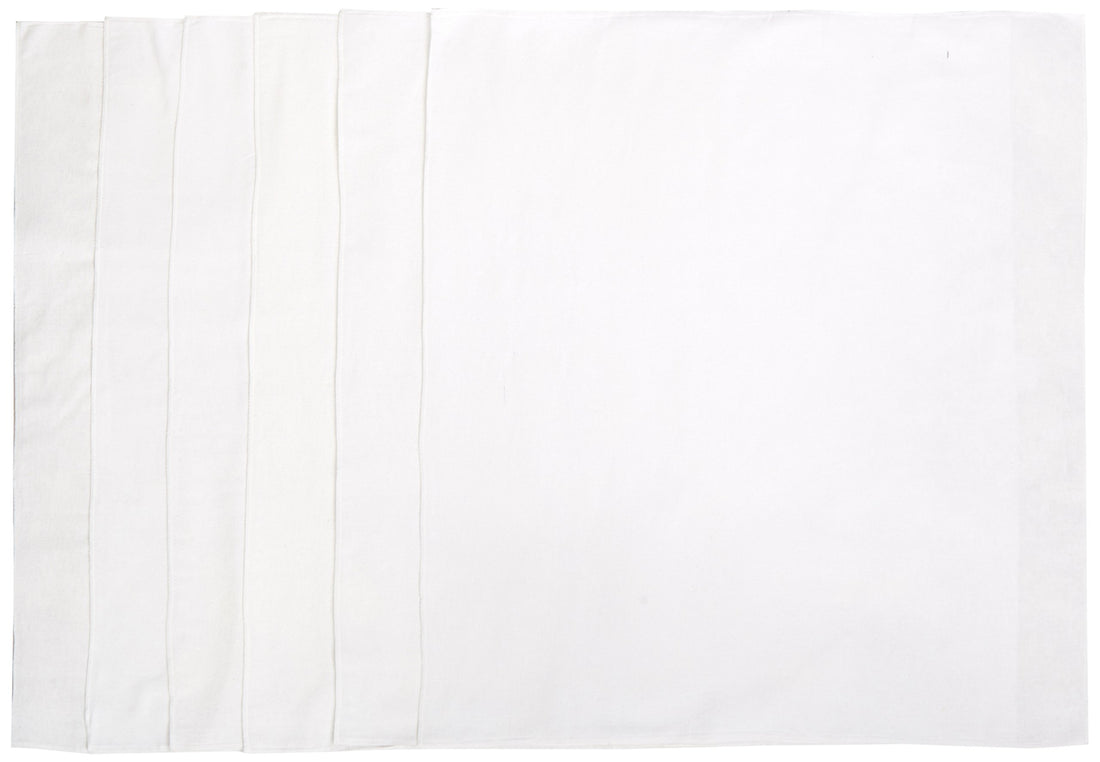 Kushies 6 Pack Washable Flat Diapers, White