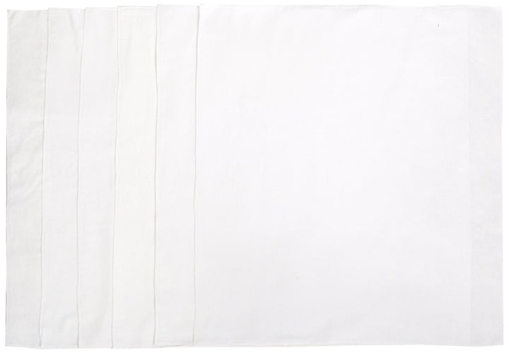 Kushies 6 Pack Washable Flat Diapers, White