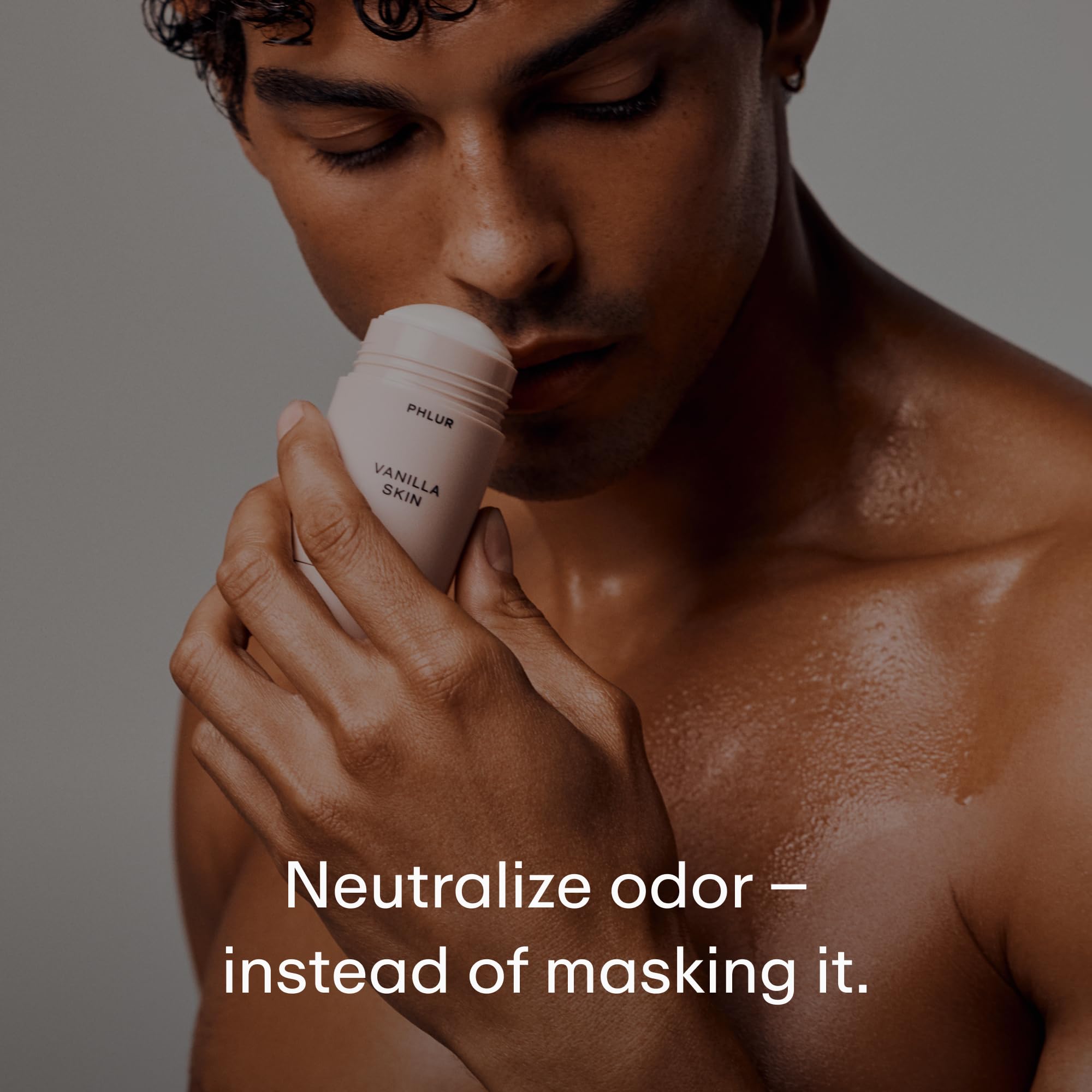 PHLUR Vanilla Skin Natural Deodorant - 48 Hour Odor Protection Natural Baking Soda Free & Aluminum Free, for Women & Men-Salicylic Acid, Arrowroot Powder, Algae & Tamanu Oil - No Residue or Irritation