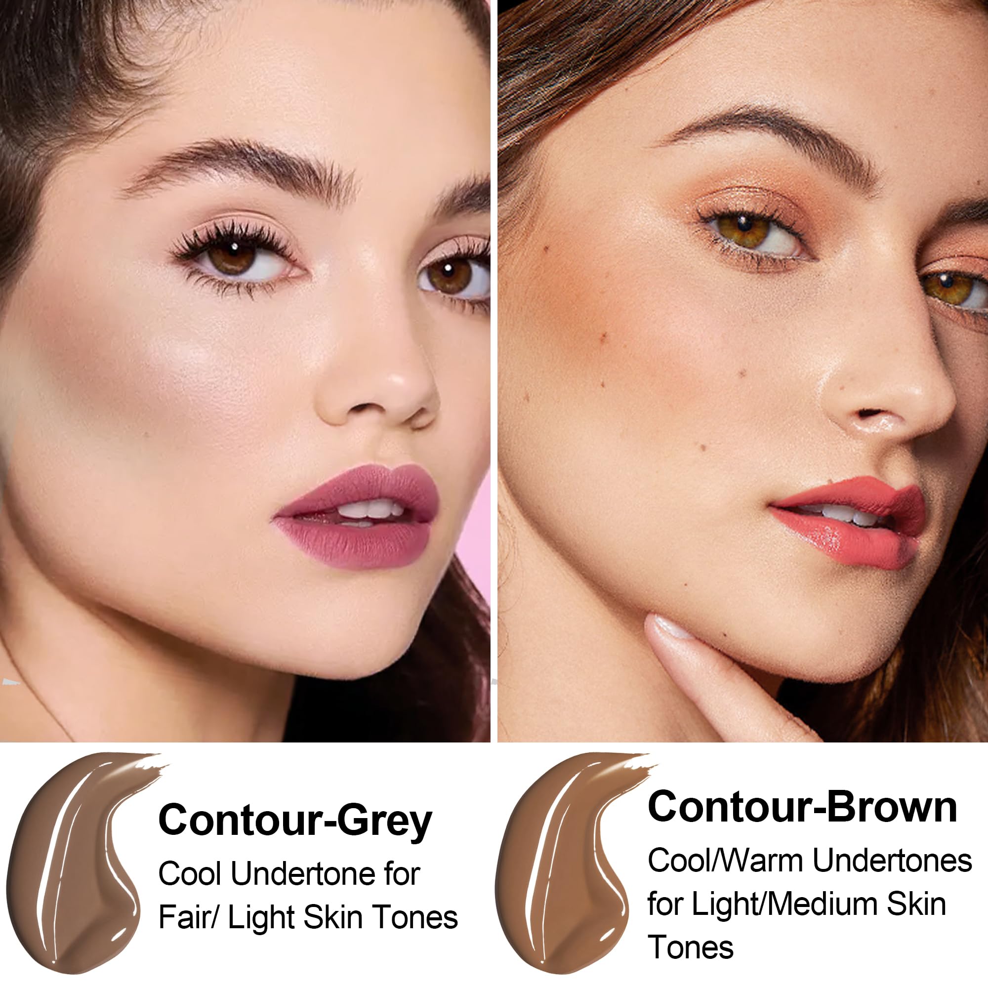 FV Cool Toned Contour Stick, Long Lasting Liquid Contour Wand, Lightweight, Blendable & Natural Cream Contour for Face, Vegan & Cruelty-free, 04 Grey