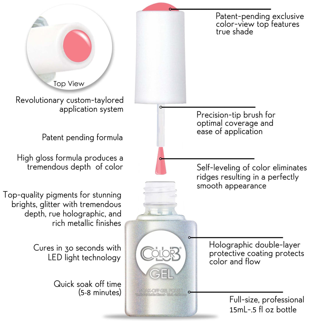 Color Club Soak-off Gel Polish Number 803, In Bloom