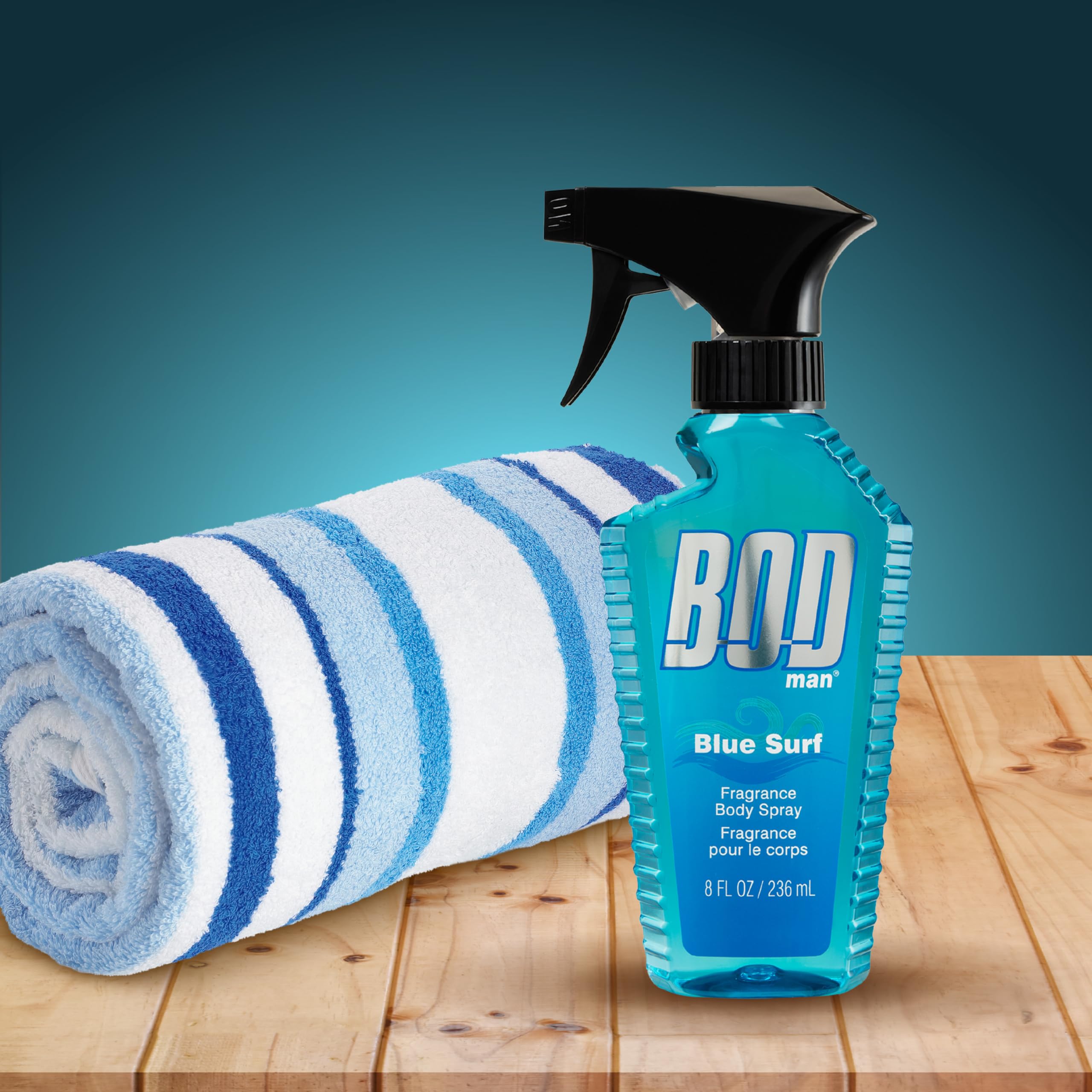 BOD Man Fragrance Body Spray, Blue Surf, 8 fl oz