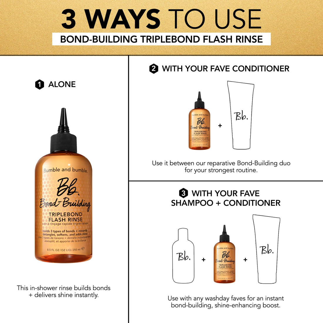 Bumble and bumble. Bond-Building TripleBond Flash Rinse For Damaged Hair, 8.5 Fl Oz