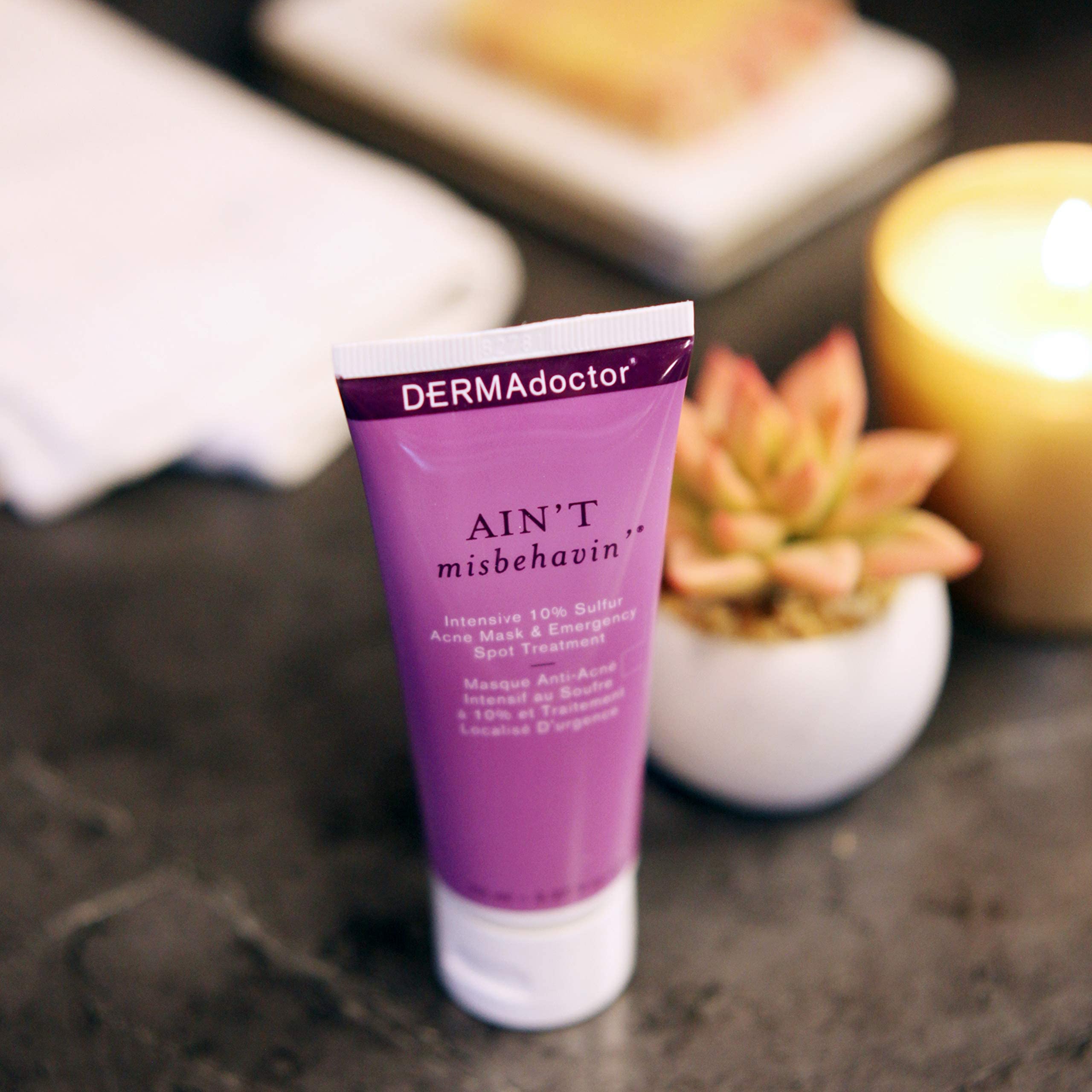 DERMAdoctor Aint Misbehavin Intensive Skin Clarifying Sulfur Acne Mask 70ml/2. 3oz