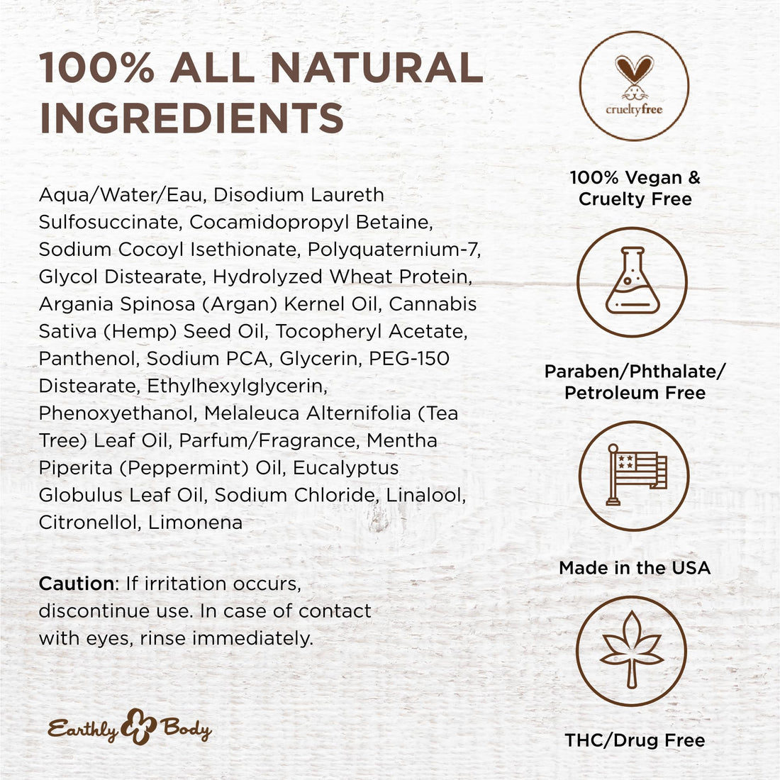 Earthly Body Miracle Oil Shampoo 16oz Tea Tree…