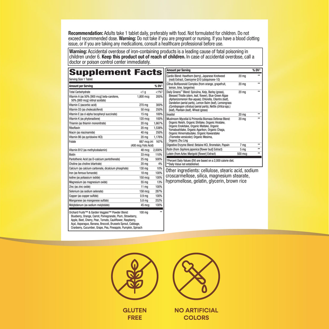 Nature's Way Alive! Adult Ultra Multivitamin, Promotes Energy Metabolism, Heart & Muscle Function*, with B-Vitamins Including Methylated B12, Gluten Free, 60 Tablets (Packaging May Vary)