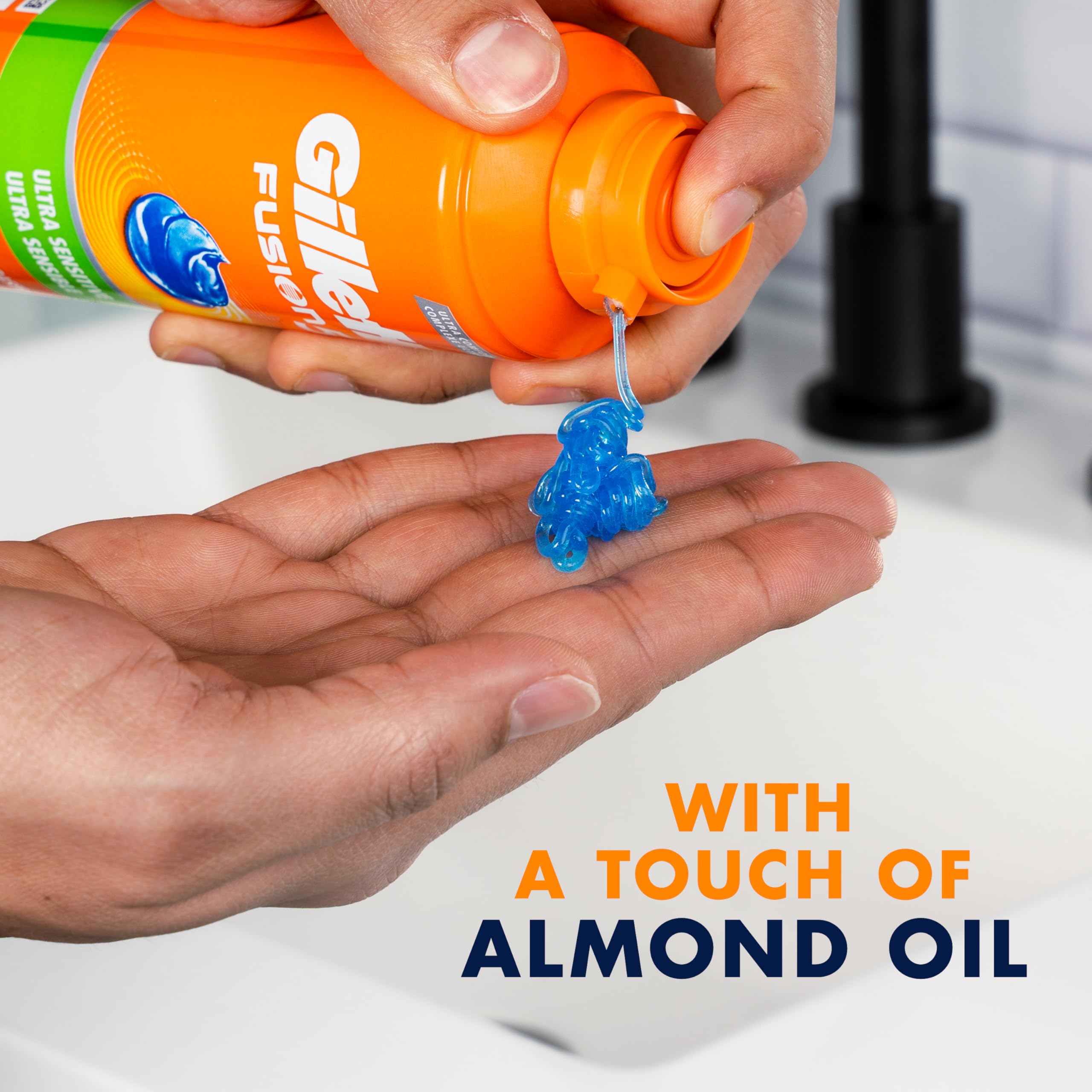 Gillette Fusion Shave Gel, Hydra Gel, Ultra Sensitive, 7 Ounce, 6 count