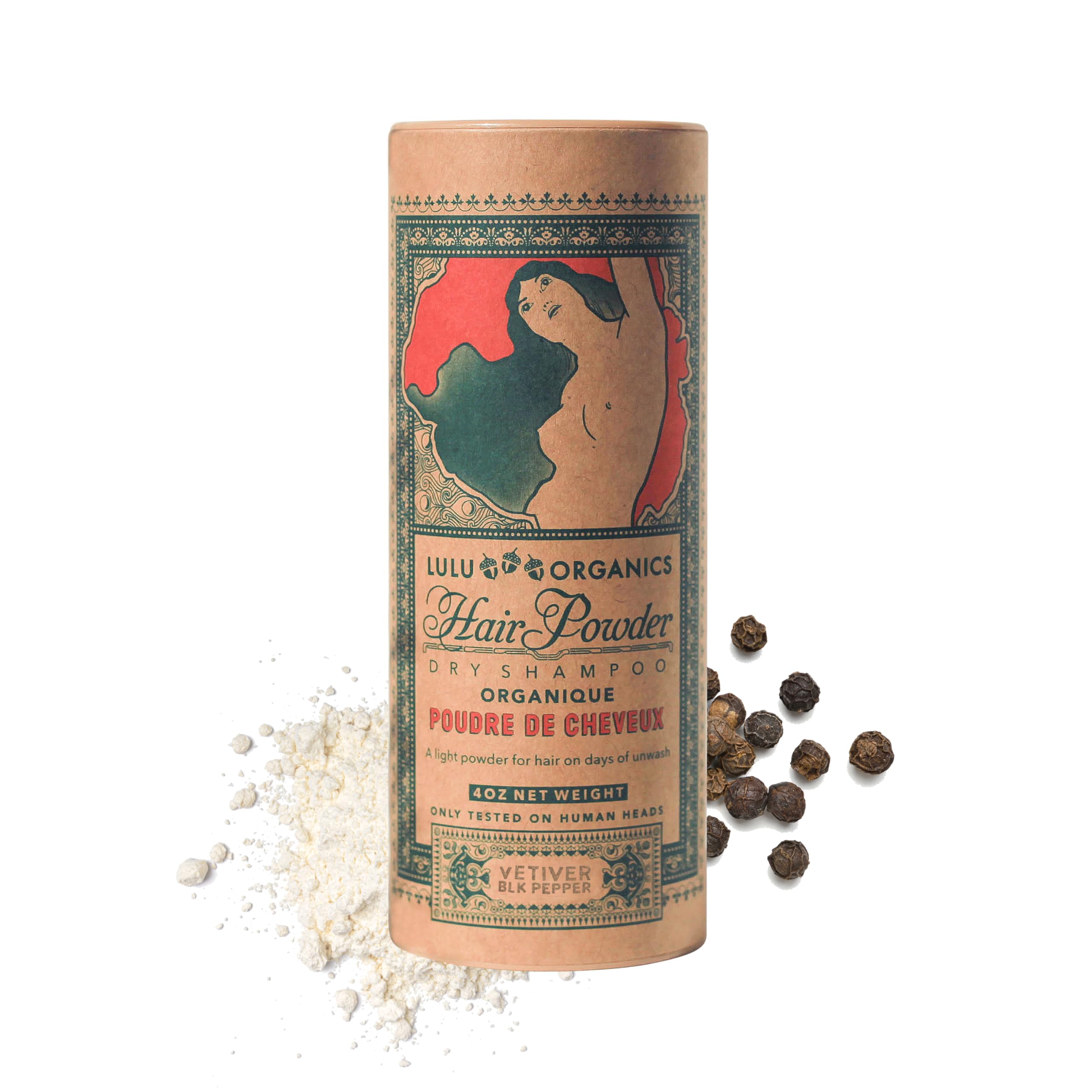 Lulu Organics Hair Powder - Vetiver/Black Pepper 4 oz