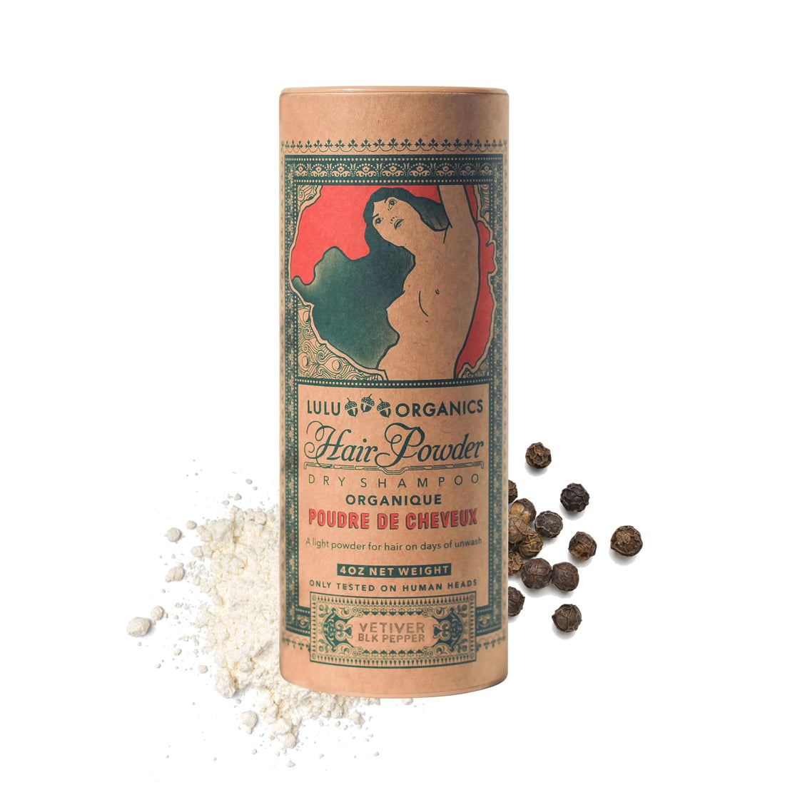 Lulu Organics Hair Powder - Vetiver/Black Pepper 4 oz
