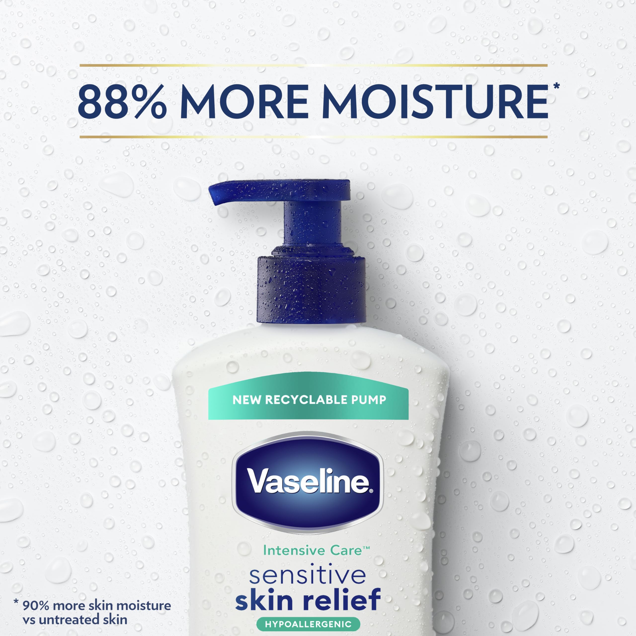 Vaseline Intensive Care Body Lotion 4 Pack Sensitive Skin Relief For Dry Skin With Colloidal Oatmeal and Ultra-Hydrating Lipids 20.3 oz