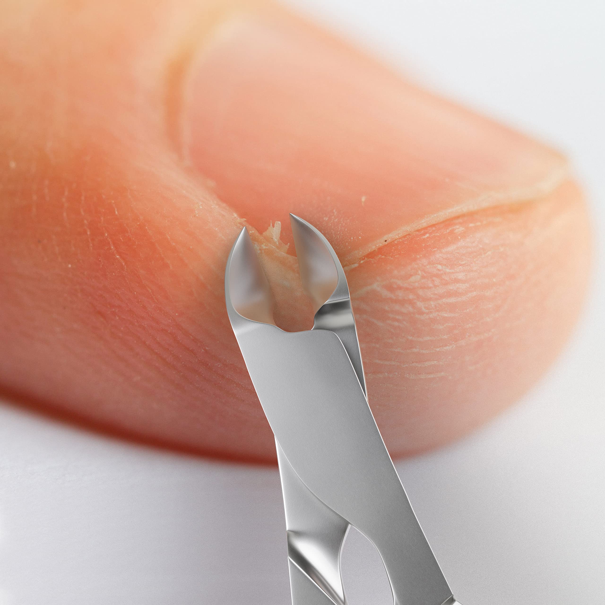 Suvorna Manipro Professional Cuticle Nail Nipper Cutter with Leather Case, Polished Steel, 3.2 Ounce