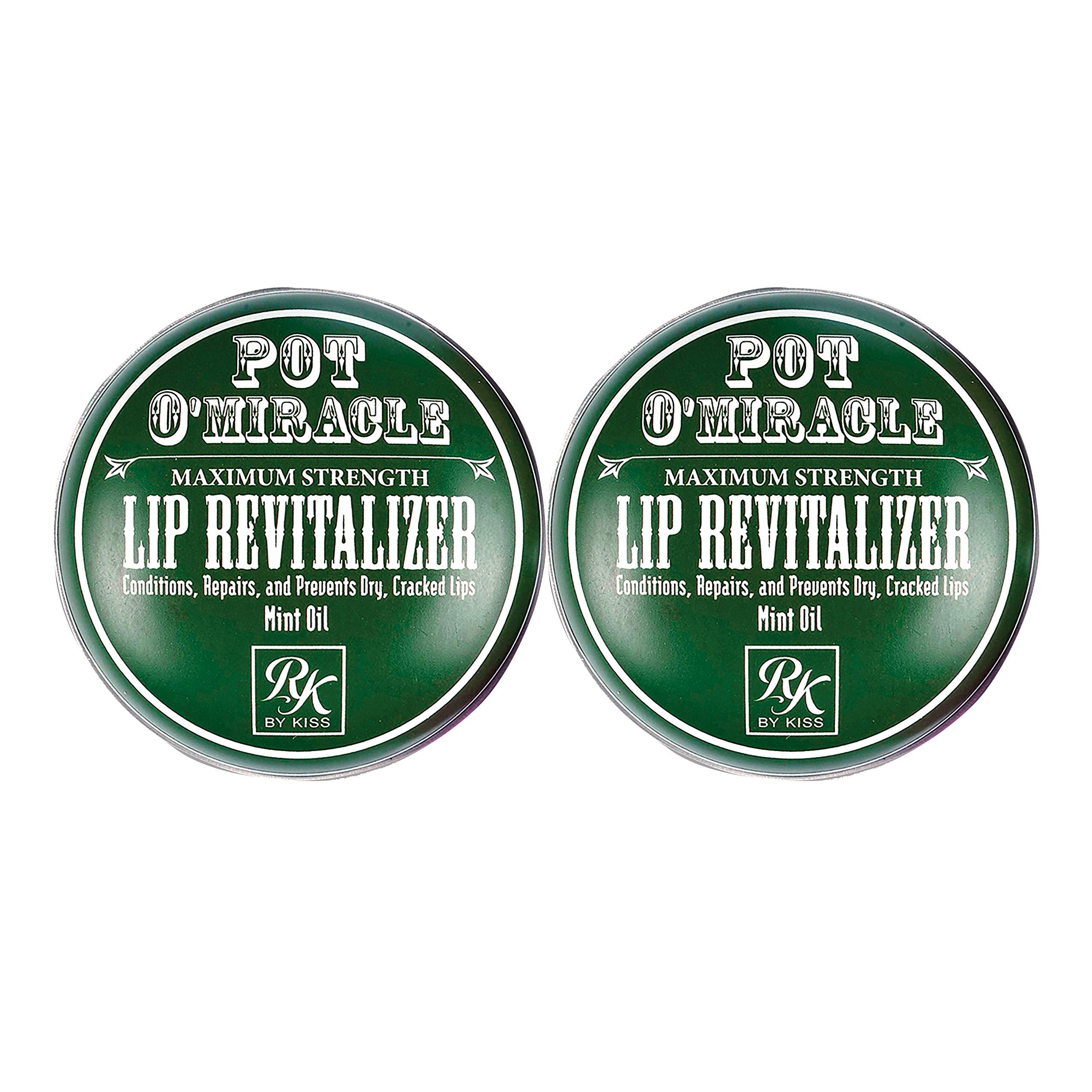 Ruby Kisses Pot O' Miracle Maximum Strength, Mint Oil (Lip Revitalizer, 2 Pack)