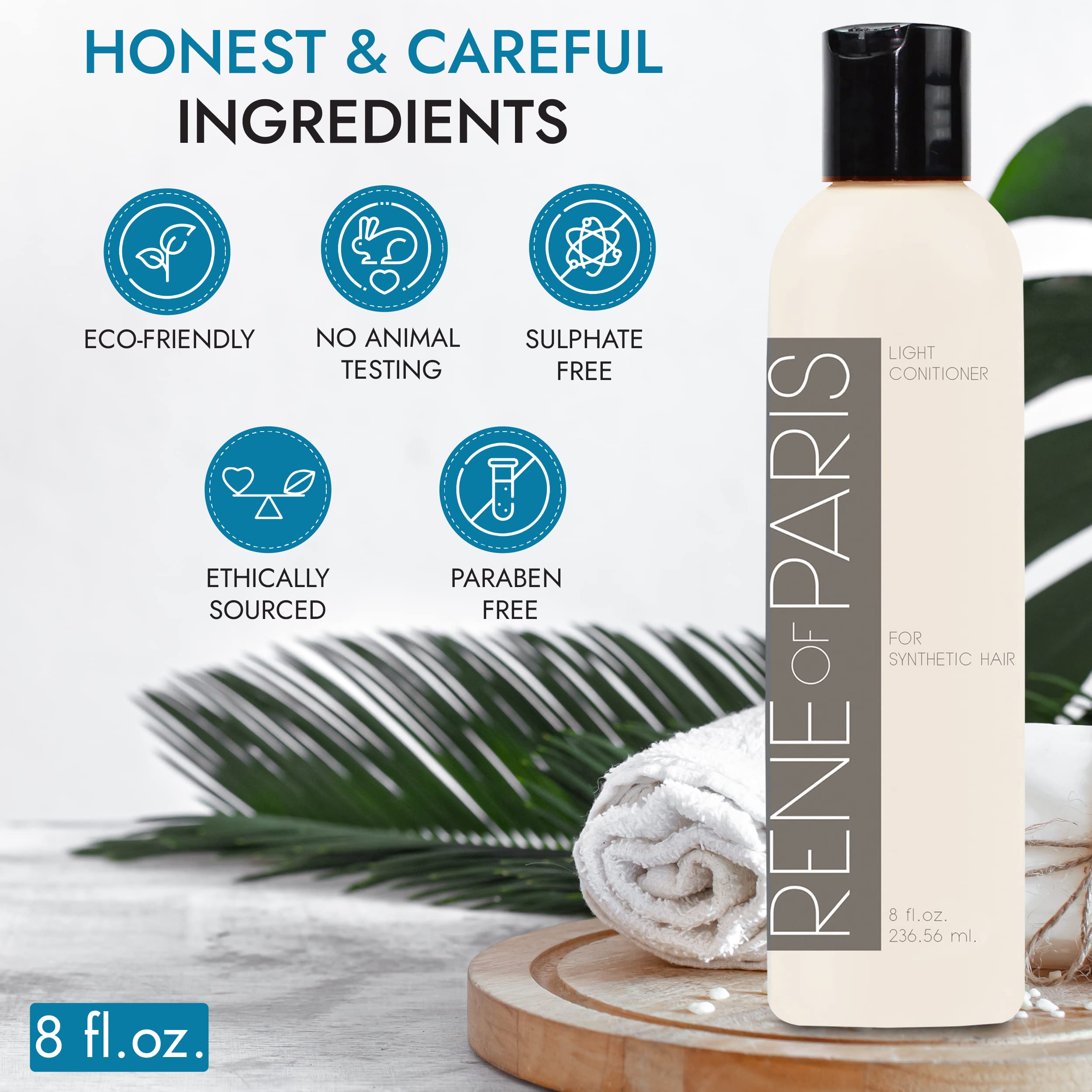 Rene of Paris Hair Conditioner For Synthetic Wigs,Hair Extensions & Accessories (8 oz)