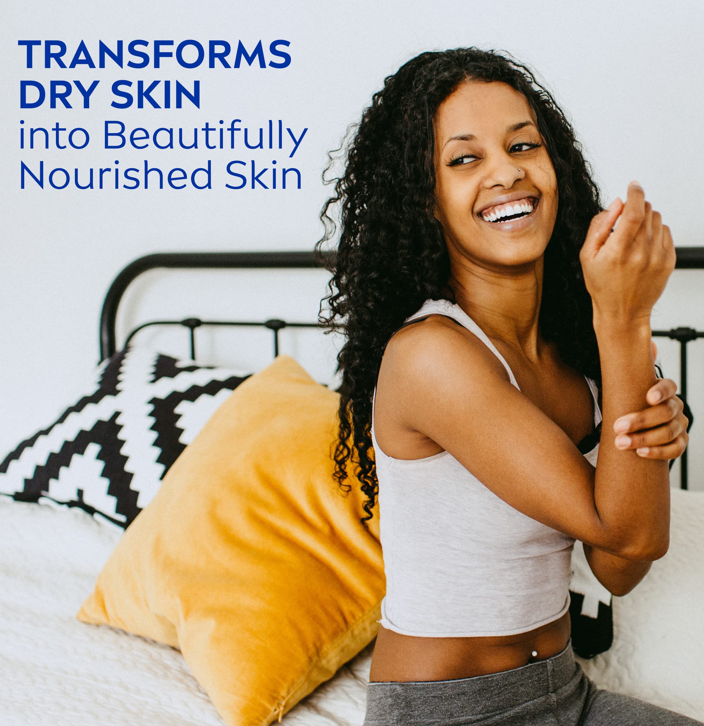 NIVEA Oil Infused Coconut and Monoi Oil Body Lotion, Non-Greasy Coconut Scented Lotion Moisturizes for 24+ Hours, 16.9 Fl Oz Pump Bottle