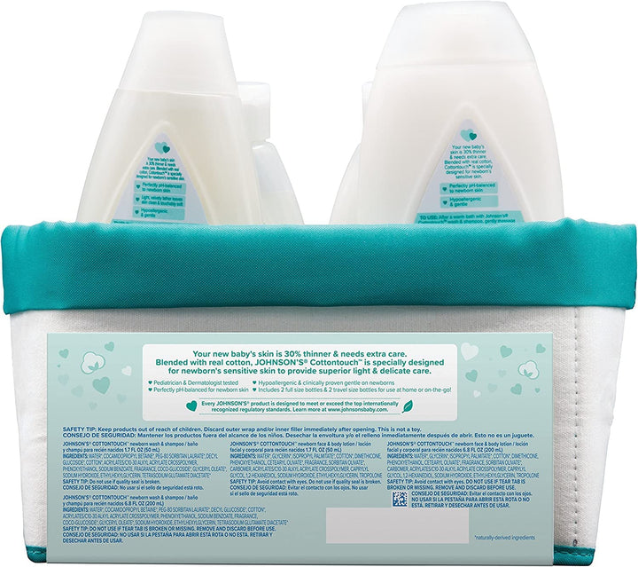 Johnsonâ€™s Touchably Soft Newborn Baby Gift Set, Baby Bath & Skincare for Sensitive Skin, 5 items