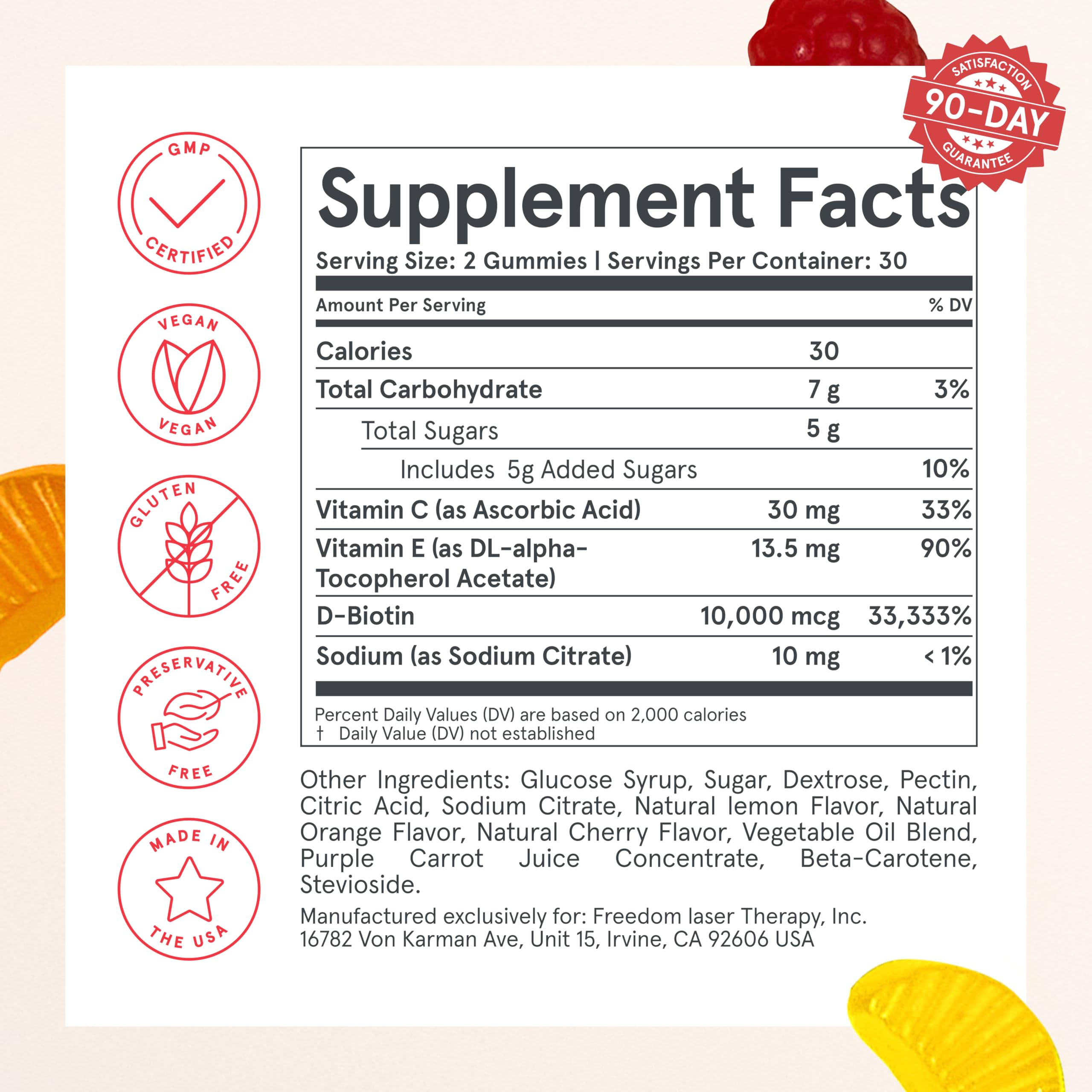 iRestore Hair Gummy Vitamins, Vegan Biotin Gummies for Hair Skin and Nails Gummies, Hair Gummies, Biotin Gummies for Hair Growth Biotin Vitamins Hair Vitamins Gummies for Women & Men, Biotin 10000mcg