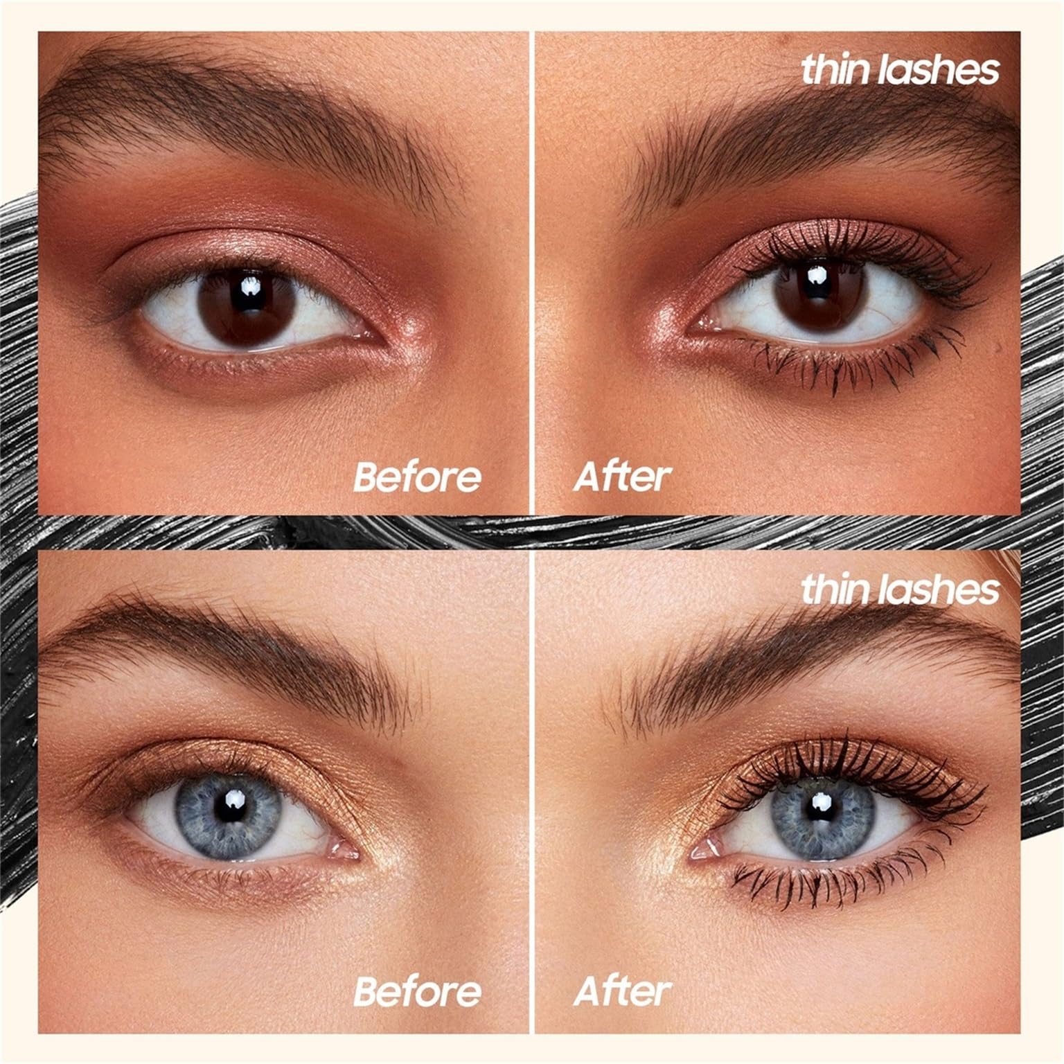 Tubing Mascara Instant Extensions, Black 2-1 Defining and Lengthening Mascara for Dramatic Lashes, Vegan & Cruelty | No Flaking and No Clumping (Pack of 1)