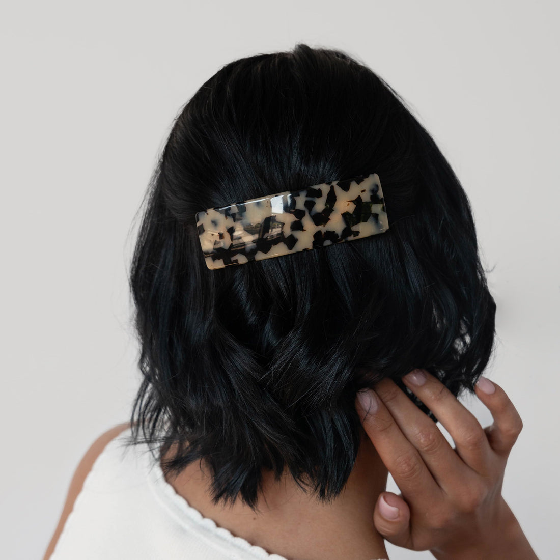 Ivory Tokyo : France Luxe Large Rectangle Barrette - Ivory Tokyo