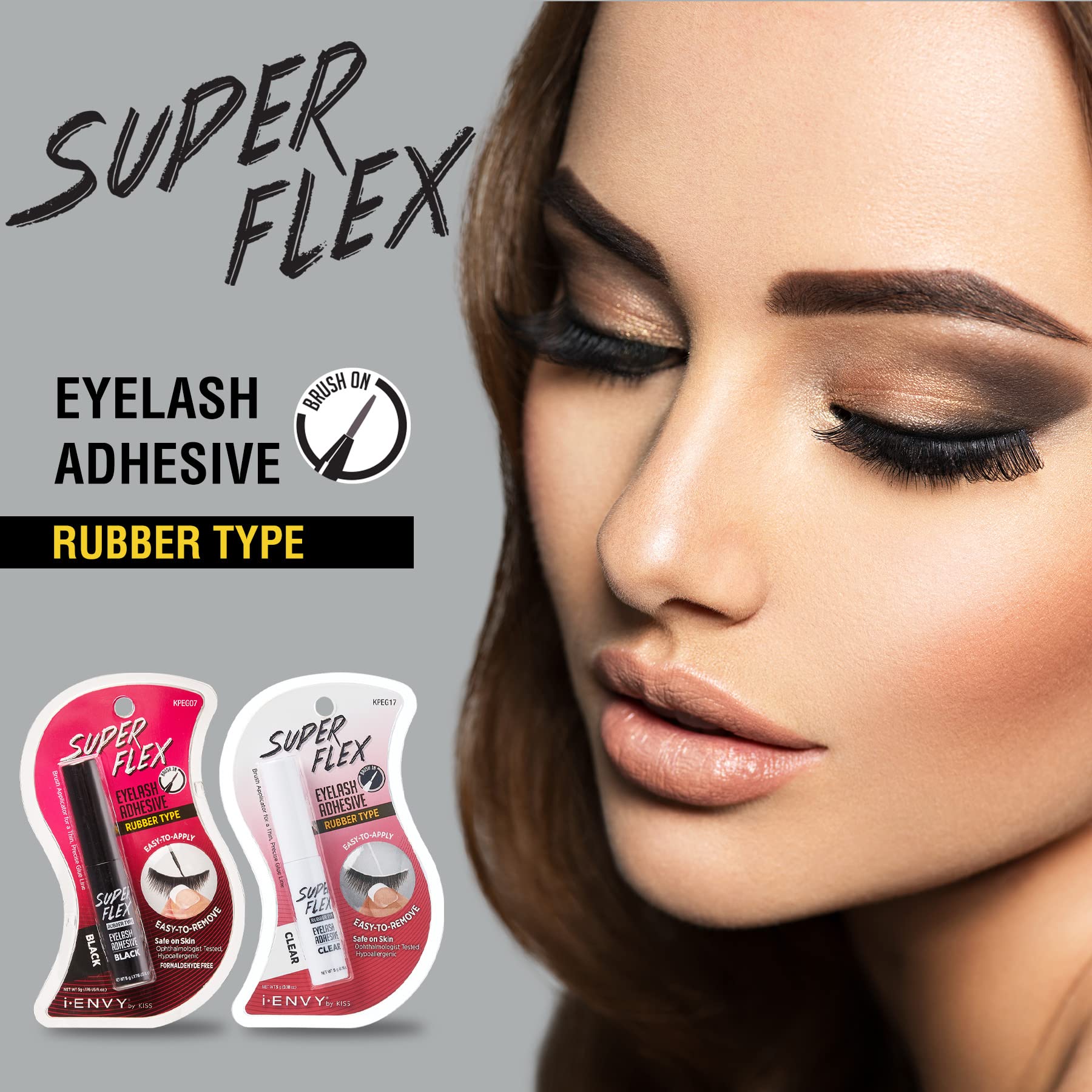 Kiss I Envy Super Flex Eyelash Adhesive Rubber Type [Black]