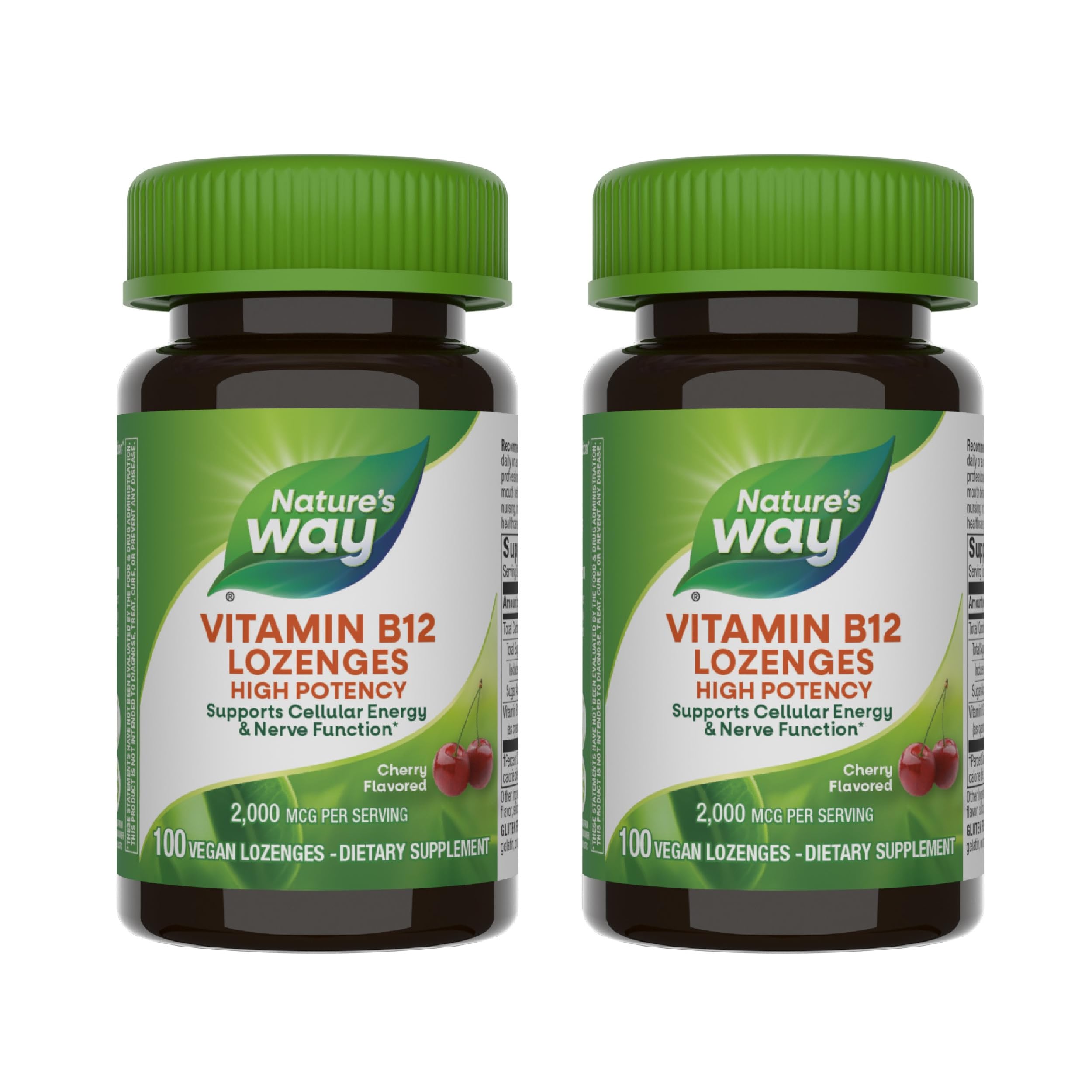 Nature's Way Vitamin B12 Lozenge, 100 Count (2 Pack)