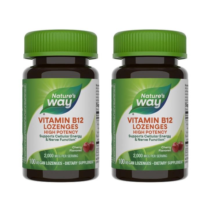 Nature's Way Vitamin B12 Lozenge, 100 Count (2 Pack)