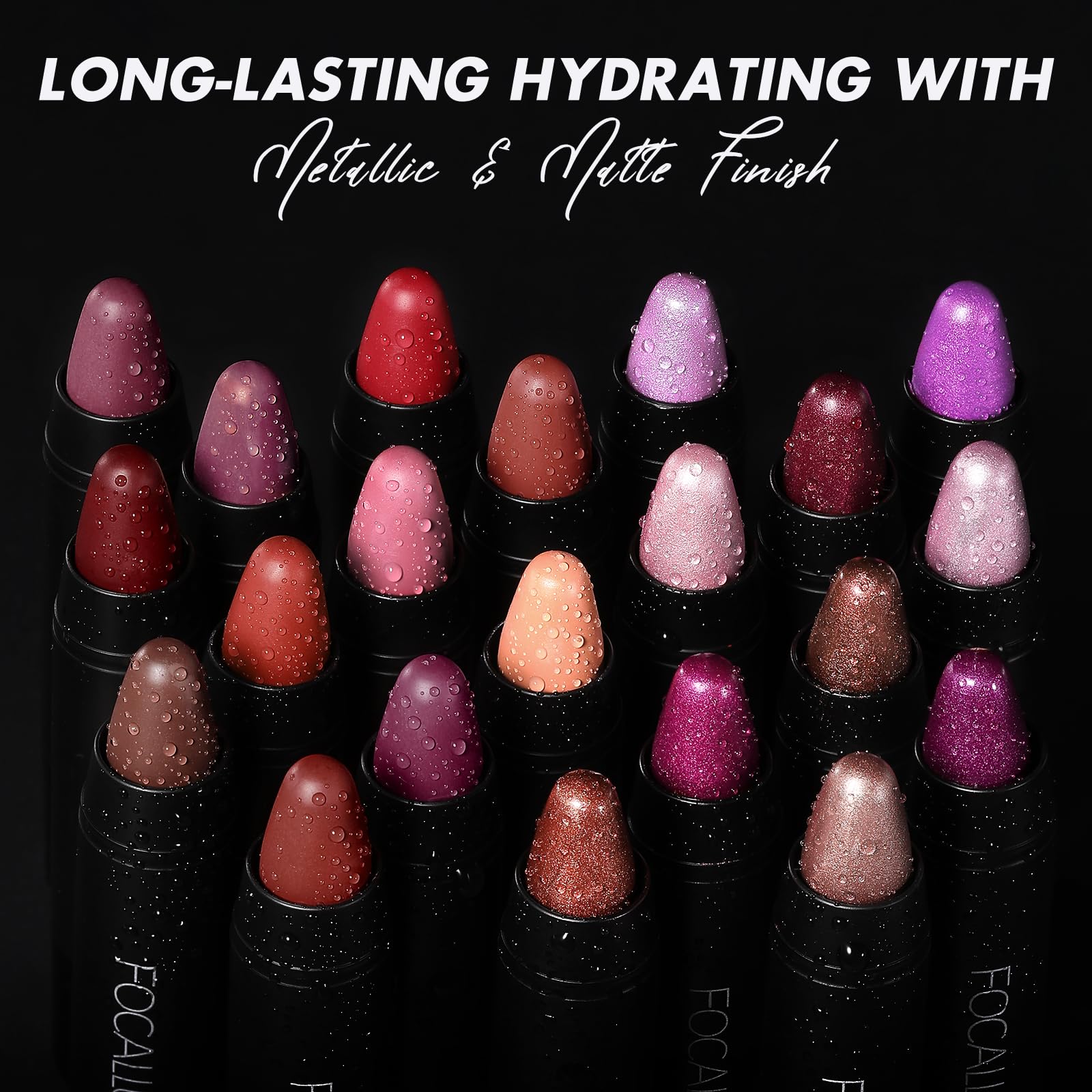 FOCALLURE Ultra Chic Matte Lipstick,Rich Vitamin E Lip Crayon,Lightweight Matte Color without Drying or Fading,Long Lasting Waterproof Lips Makeup,08