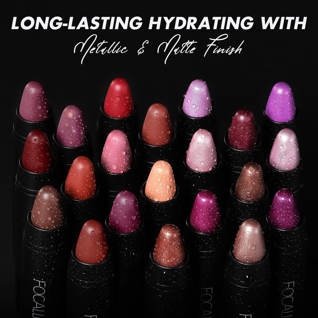 FOCALLURE Ultra Chic Matte Lipstick,Rich Vitamin E Lip Crayon,Lightweight Matte Color without Drying or Fading,Long Lasting Waterproof Lips Makeup,08