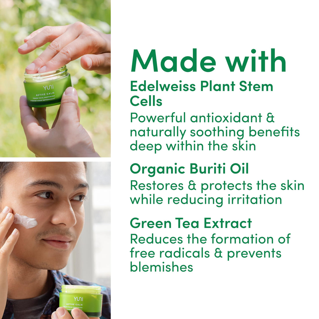 Yuni Active Calm Firming Facial Skin Moisturizer, 2 Fl. Oz.