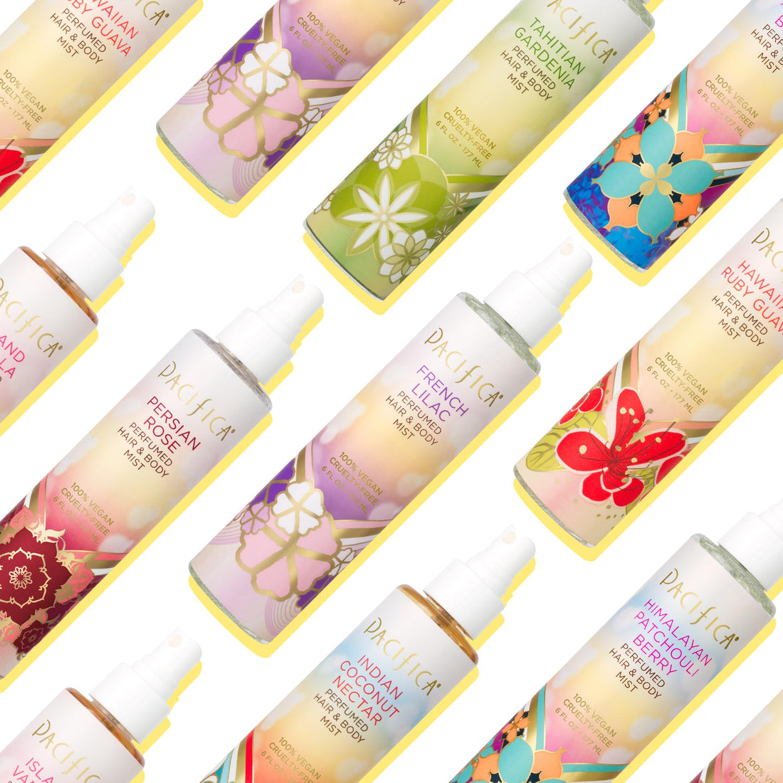 Pacifica Hair & Body Mist - French Lilac Hair & Body Spray for Women - Body Mist Perfumes for Women - Hair Perfume - Clean Fragrance - Fresh & Flora - Vegan & Cruelty-Free Dermatologist Tested