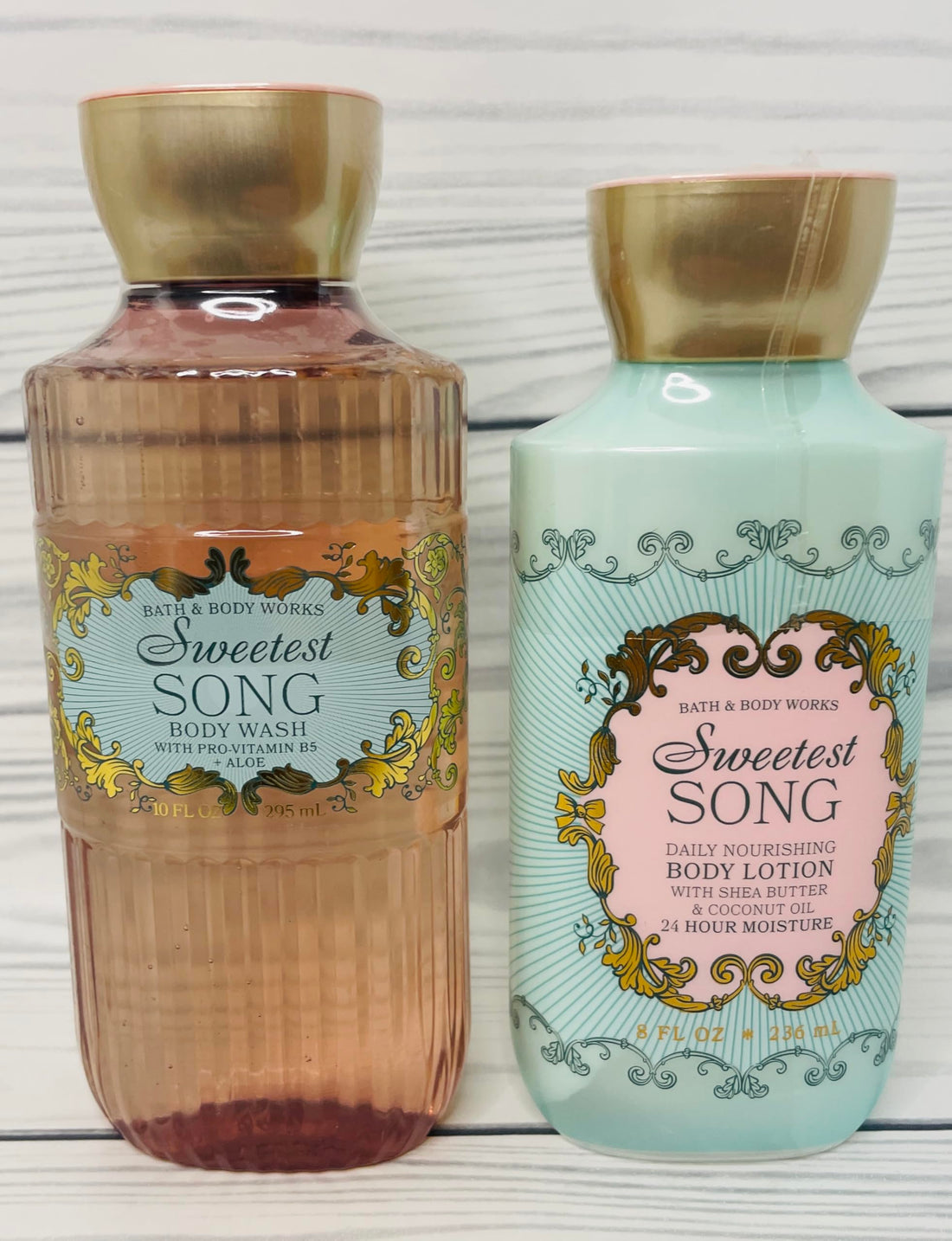 Bath & Body Works Body Sweetest Song Lotion and Body Gel Wash 2 Piece Set