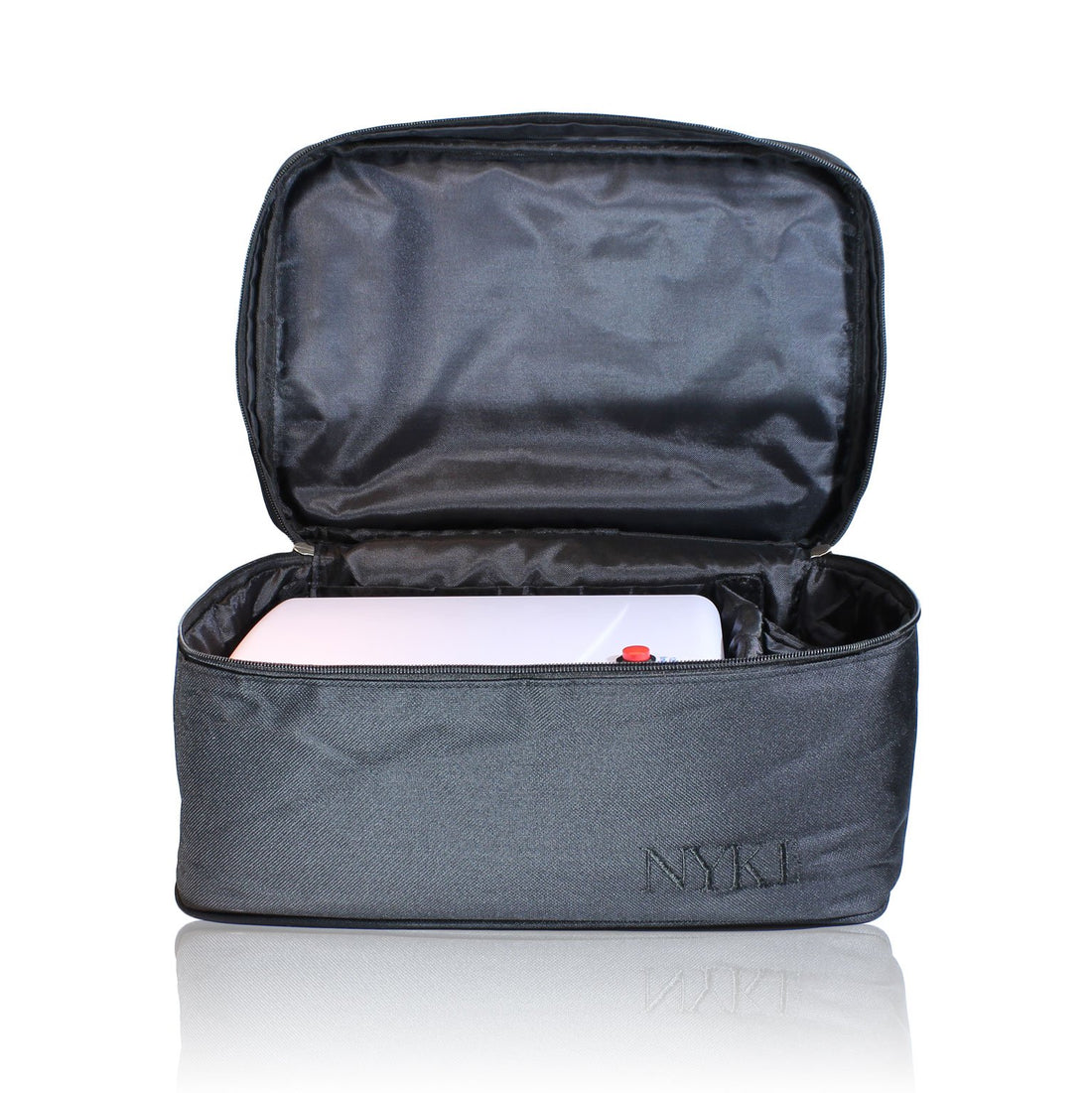 Make Up Beauty Cosmetic Bag - Large Travel Wash Case Bags for Women Girls Storage of Makeup Cosmetics, Toiletry Pouch for Brushes Toiletries Kids Brush Kit Nail Art Lamp Set, Splash Waterproof (BLACK)