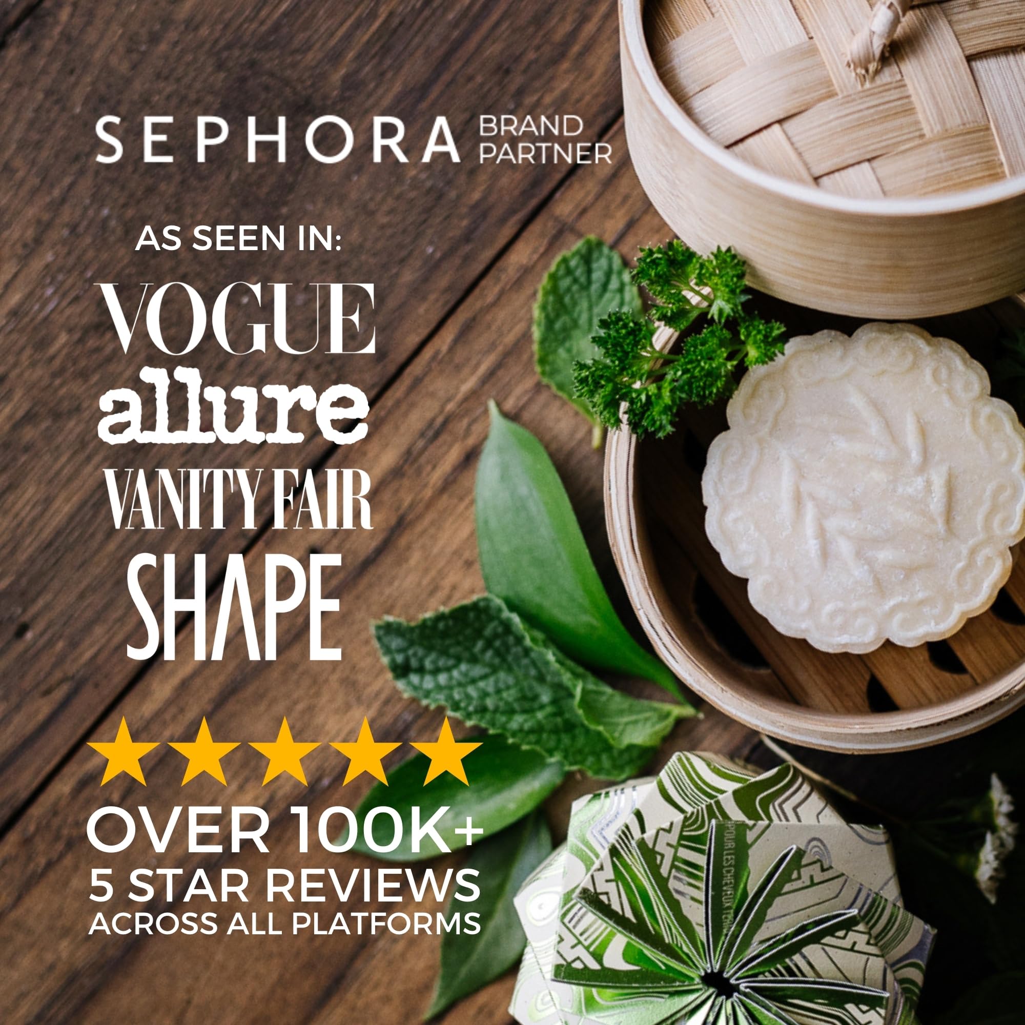 Viori Tea Tree Mint Essential Oil Shampoo Bar - Made with Rice Water for Hair Growth - Handcrafted Sulfate Free Shampoo