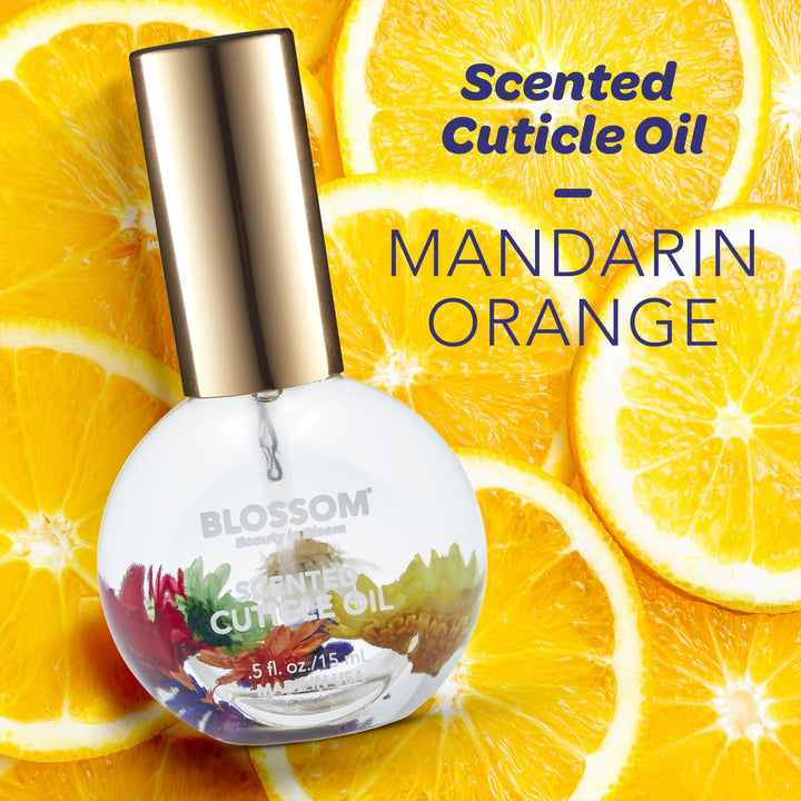 Blue Cross - Blossom Cuticle Oil with Real Flowers 0.5oz (BLCOF4 - Orange)
