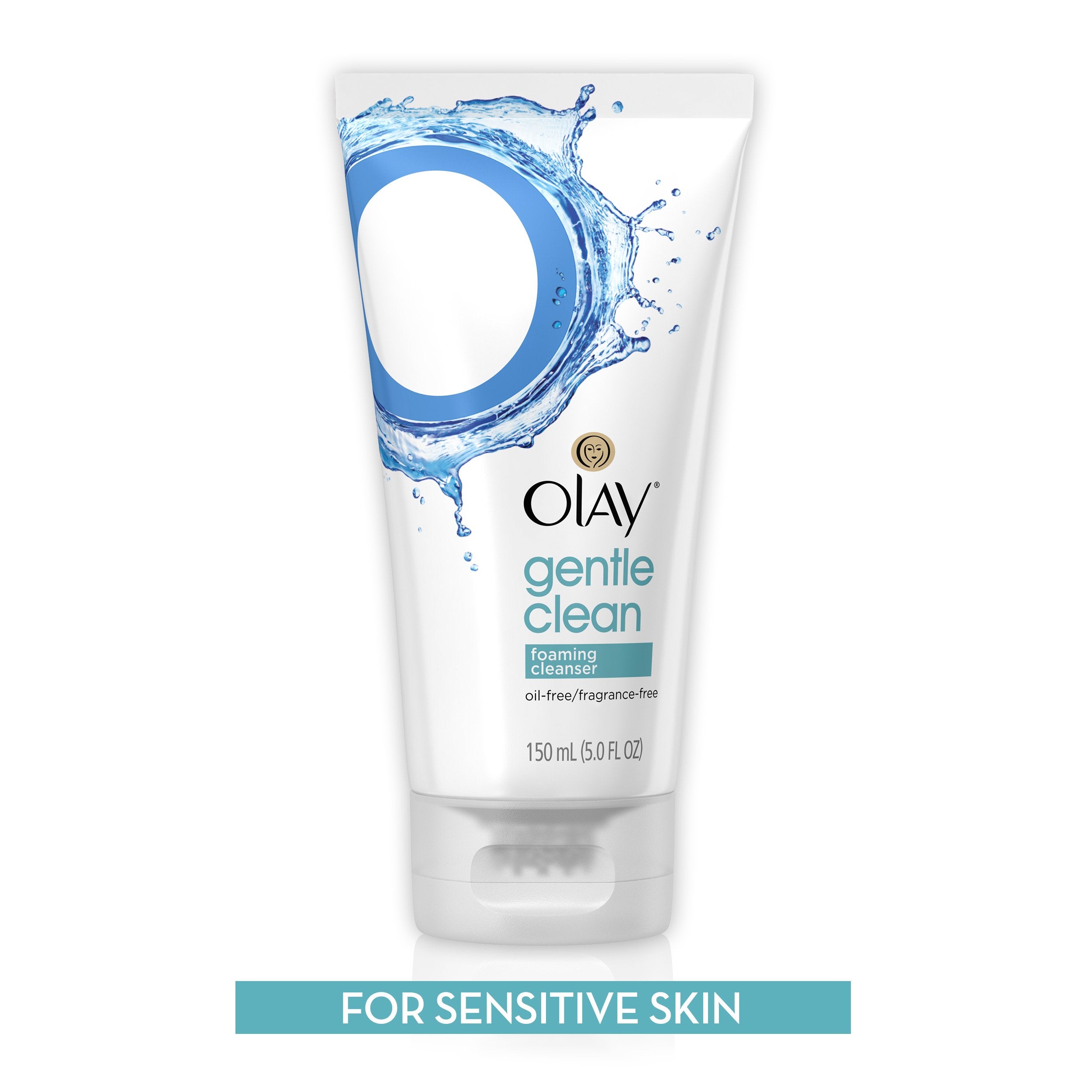 Olay Gentle Clean Foaming Face Cleanser for Sensitive Skin Tube, 5.0 oz