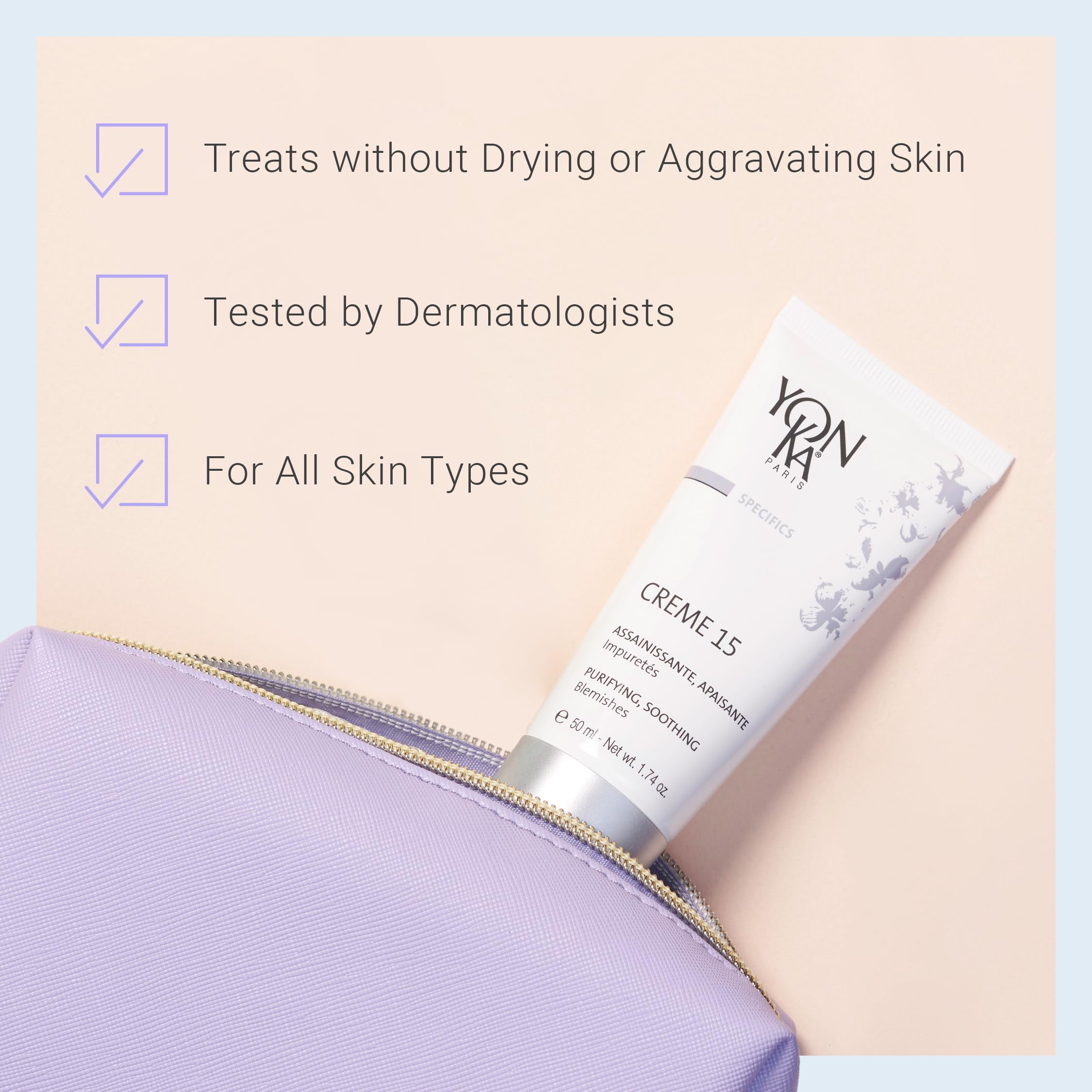 Yonka Creme 15, Purifying, Soothing with Burdock Net wt. 1.74oz