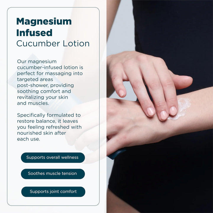 Abundant Natural Health MAG I.C. Magnesium Lotion Infused with Cucumber for Fast Relief, Soothes and Relaxes Muscles, Effective and Quick Absorption, Fragrance-Free, 90mL