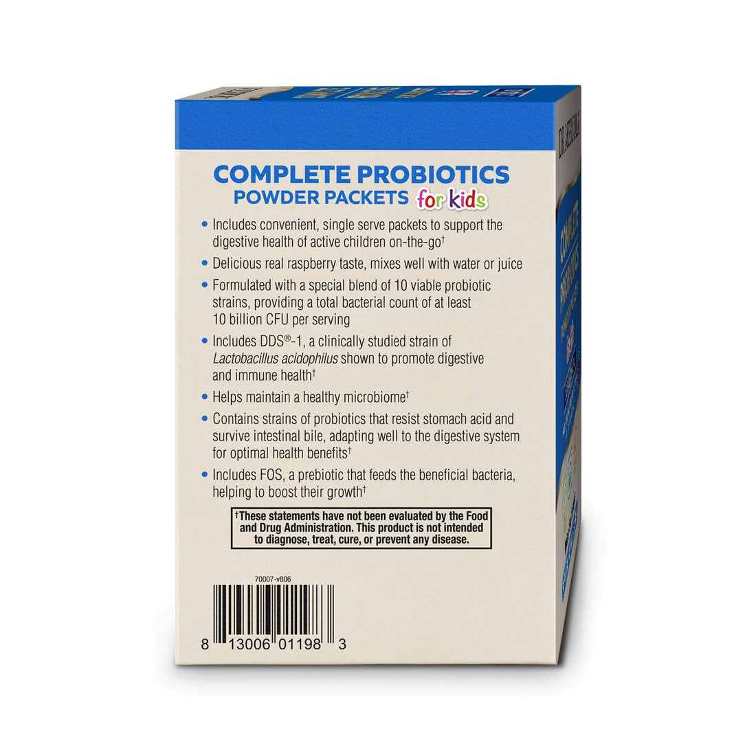 Dr. Mercola, Complete Probiotics Powder Packets for Kids, 30 Servings (30 Packets) (10 Billion CFU), Supports a Healthy Gut, Non GMO, Soy Free, Gluten Free